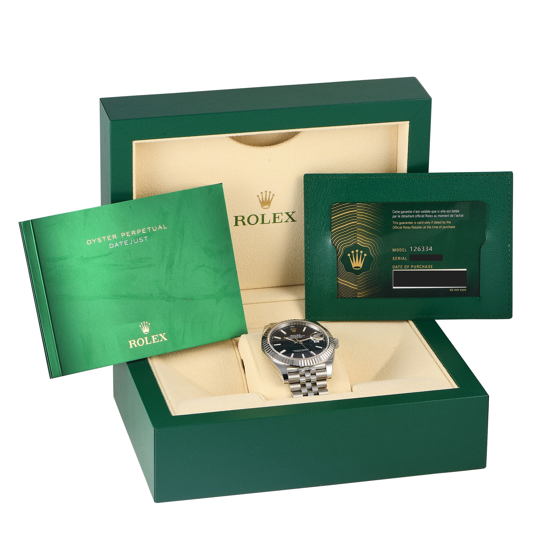 Rolex Datejust 41 Fluted Blue Dial Watch 126334