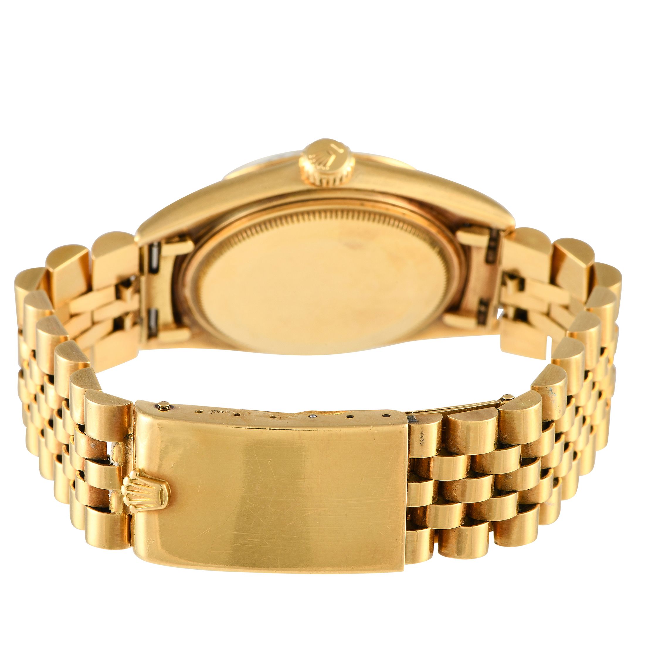 Rolex Datejust Khanjar Dial Yellow Gold Watch 1600