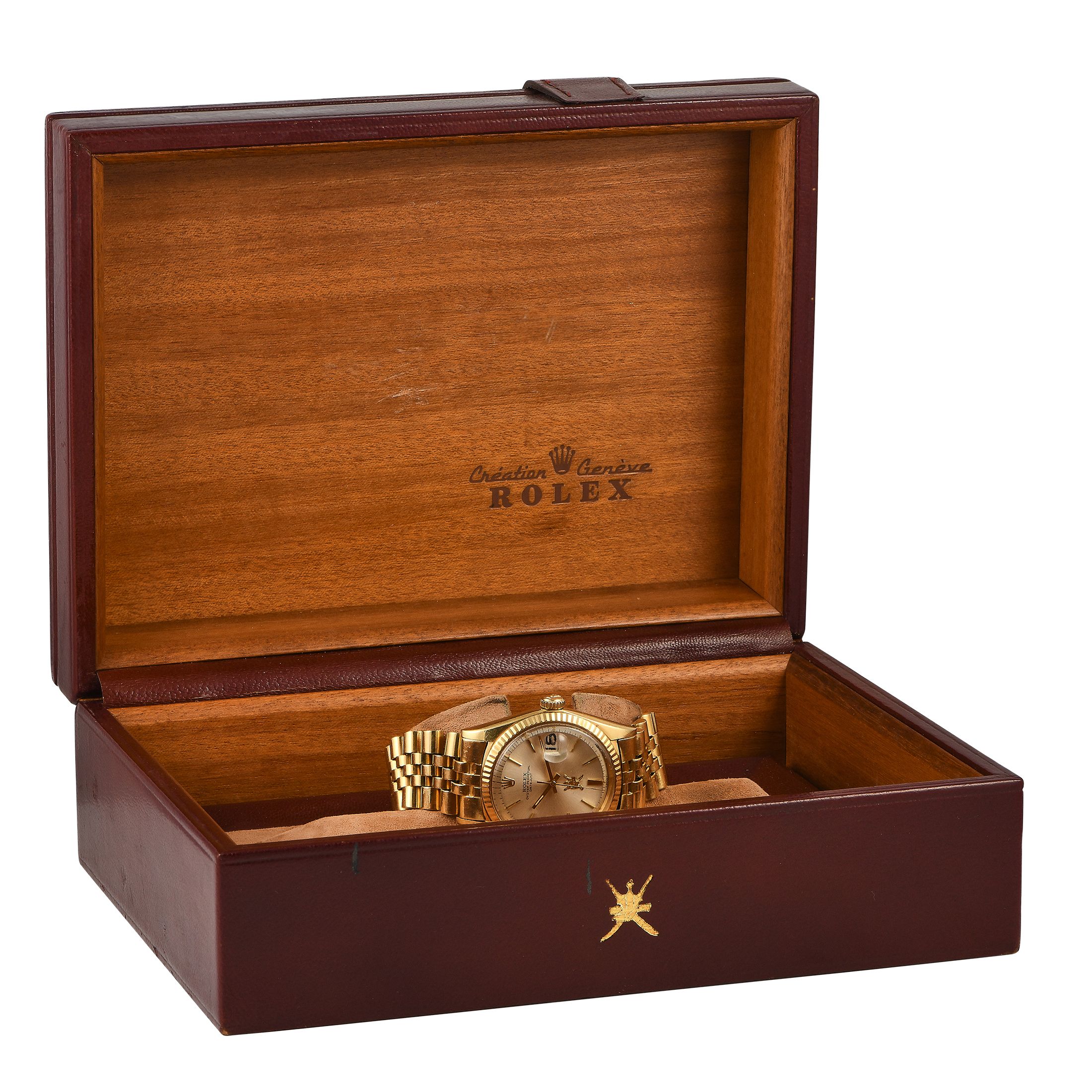 Rolex Datejust Khanjar Dial Yellow Gold Watch 1600