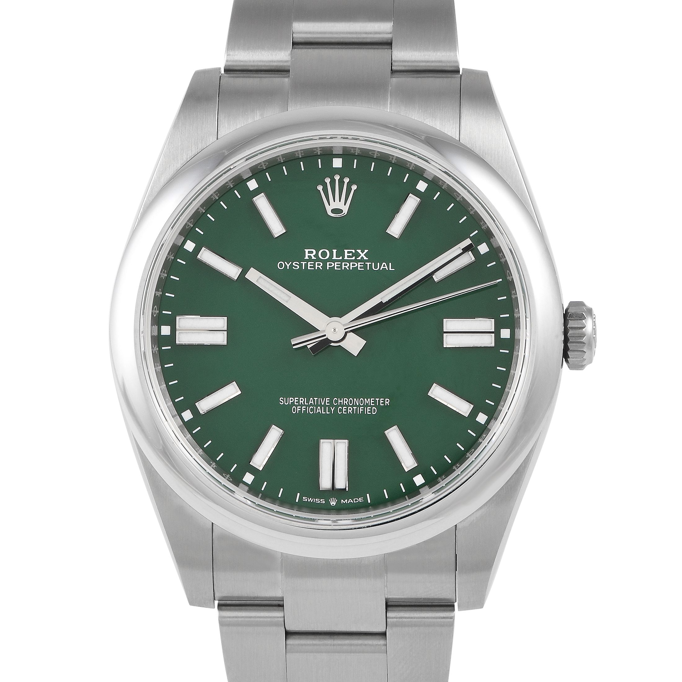 Rolex Oyster Perpetual 41 Green Dial Watch 124300