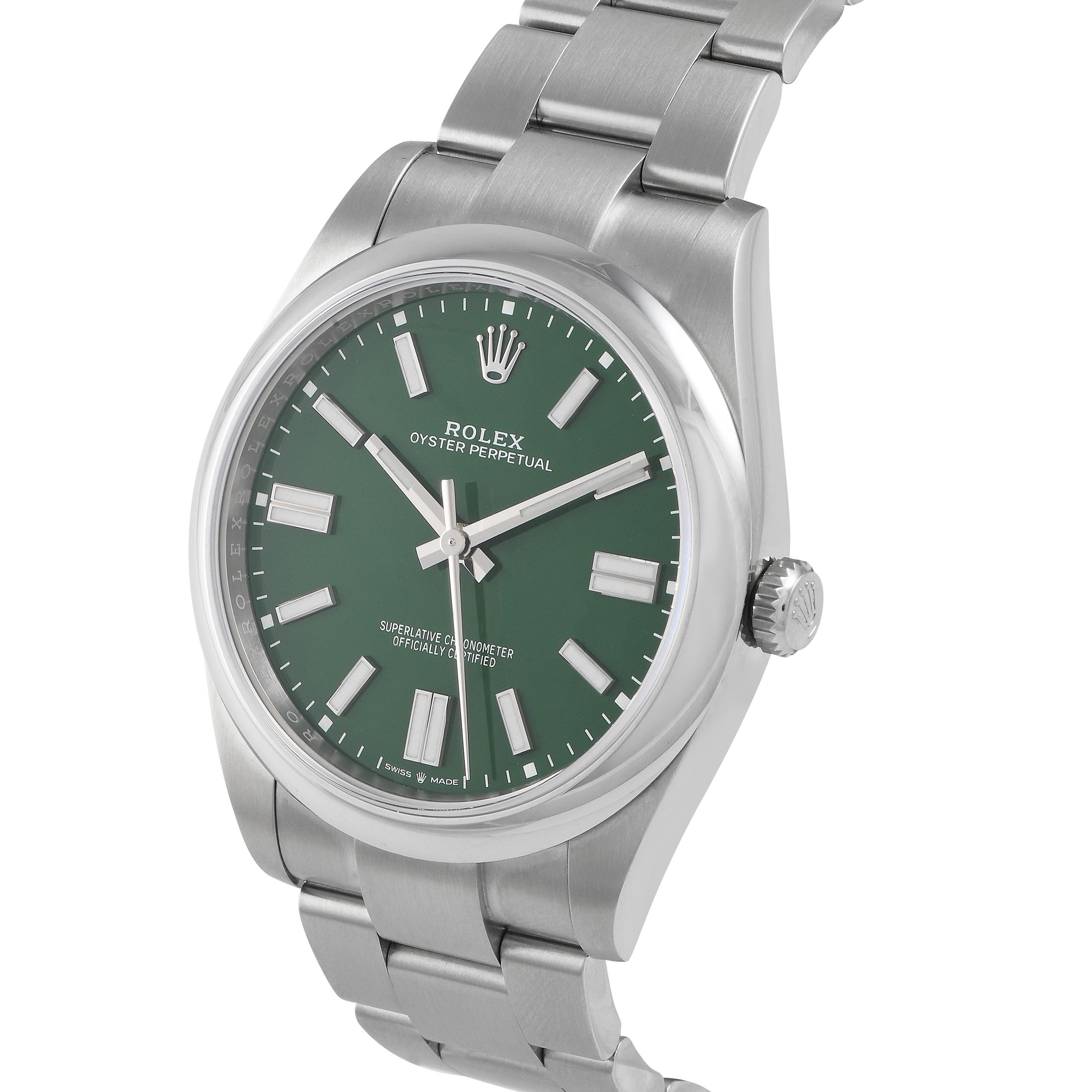 Rolex Oyster Perpetual 41 Green Dial Watch 124300