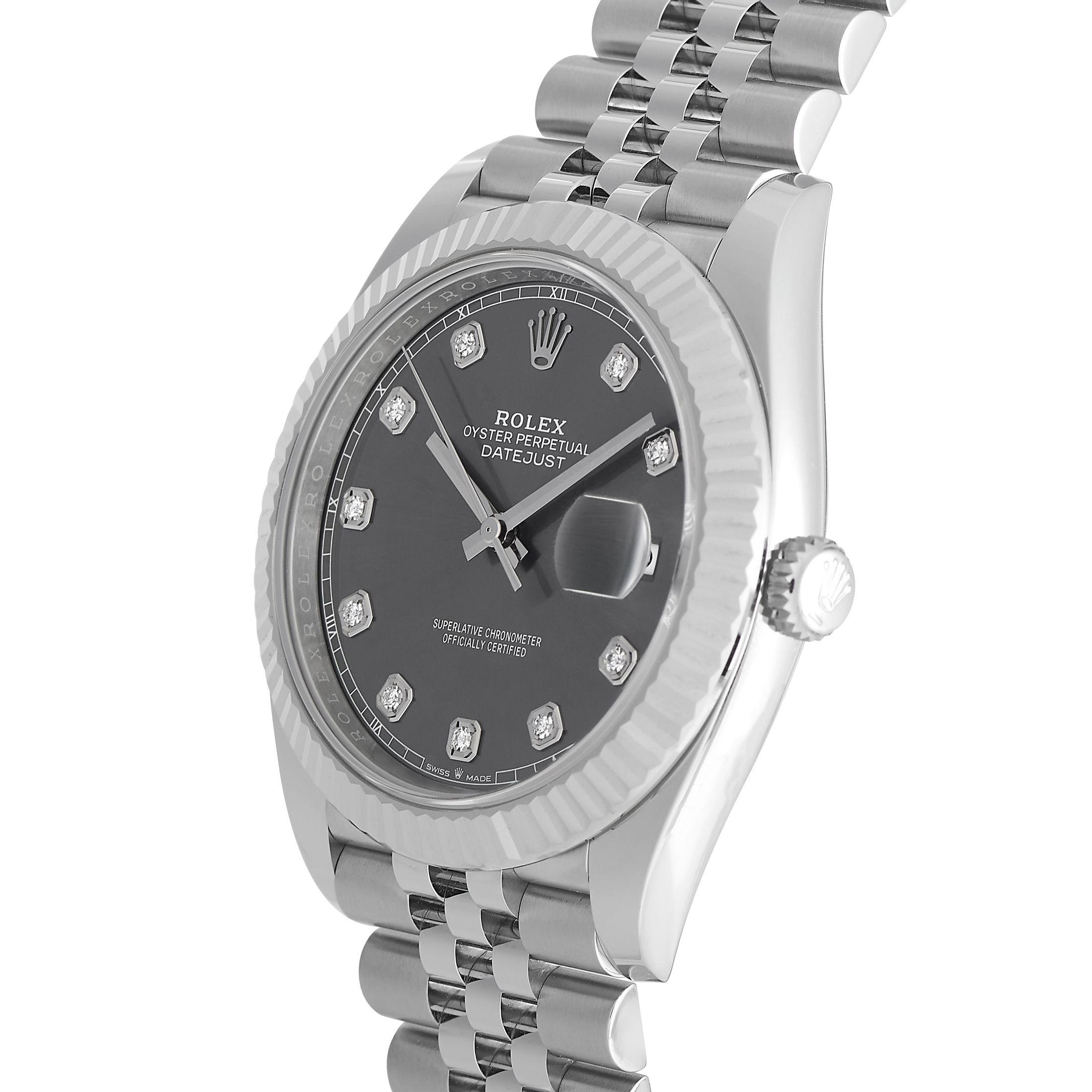 Rolex Datejust 41 Slate Diamond Dial Watch 126334