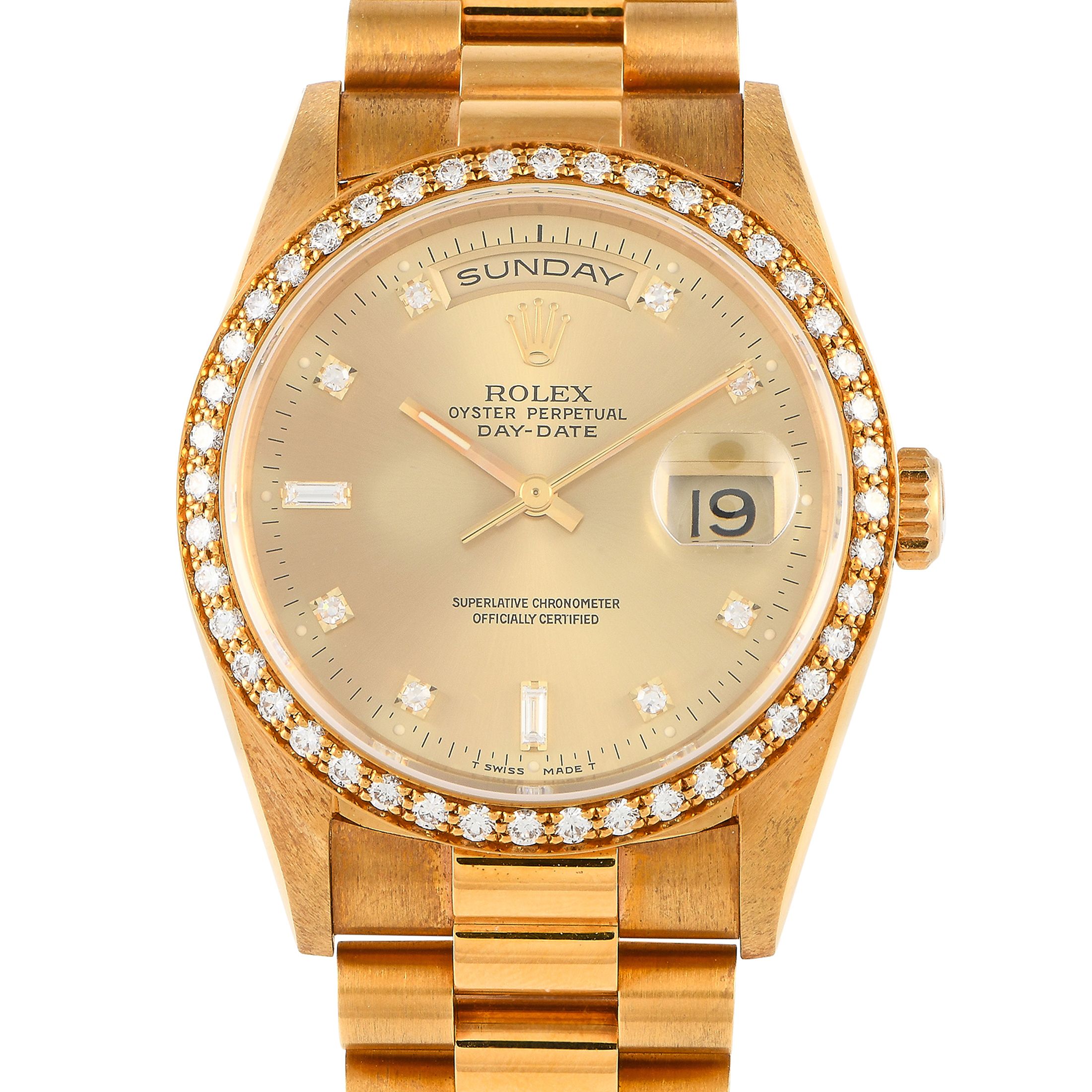 Rolex Day-Date 36 Khanjar Diamond Yellow Gold Watch 18348