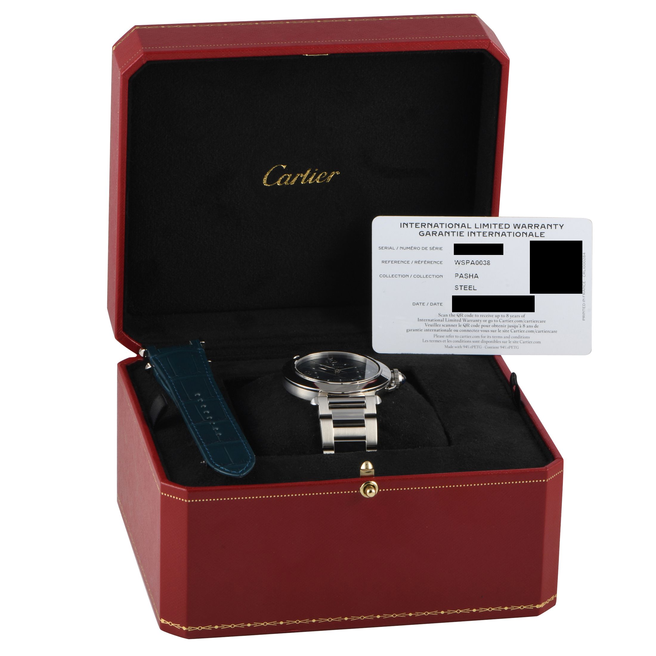 Cartier Pasha de Cartier Blue Dial Watch WSPA0038