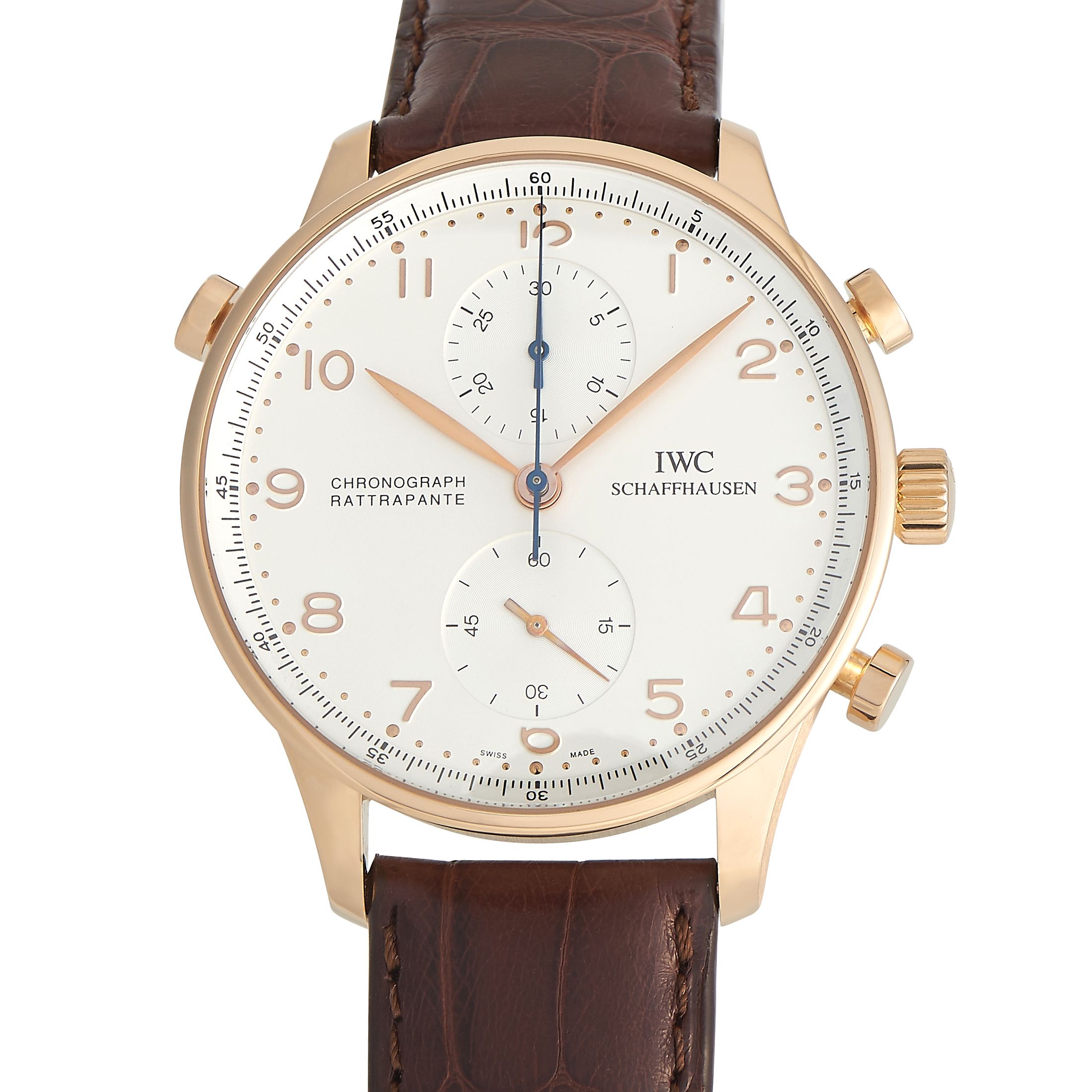 IWC Portuguese Rattrapante Split Second Chronograph Watch IW3712-003