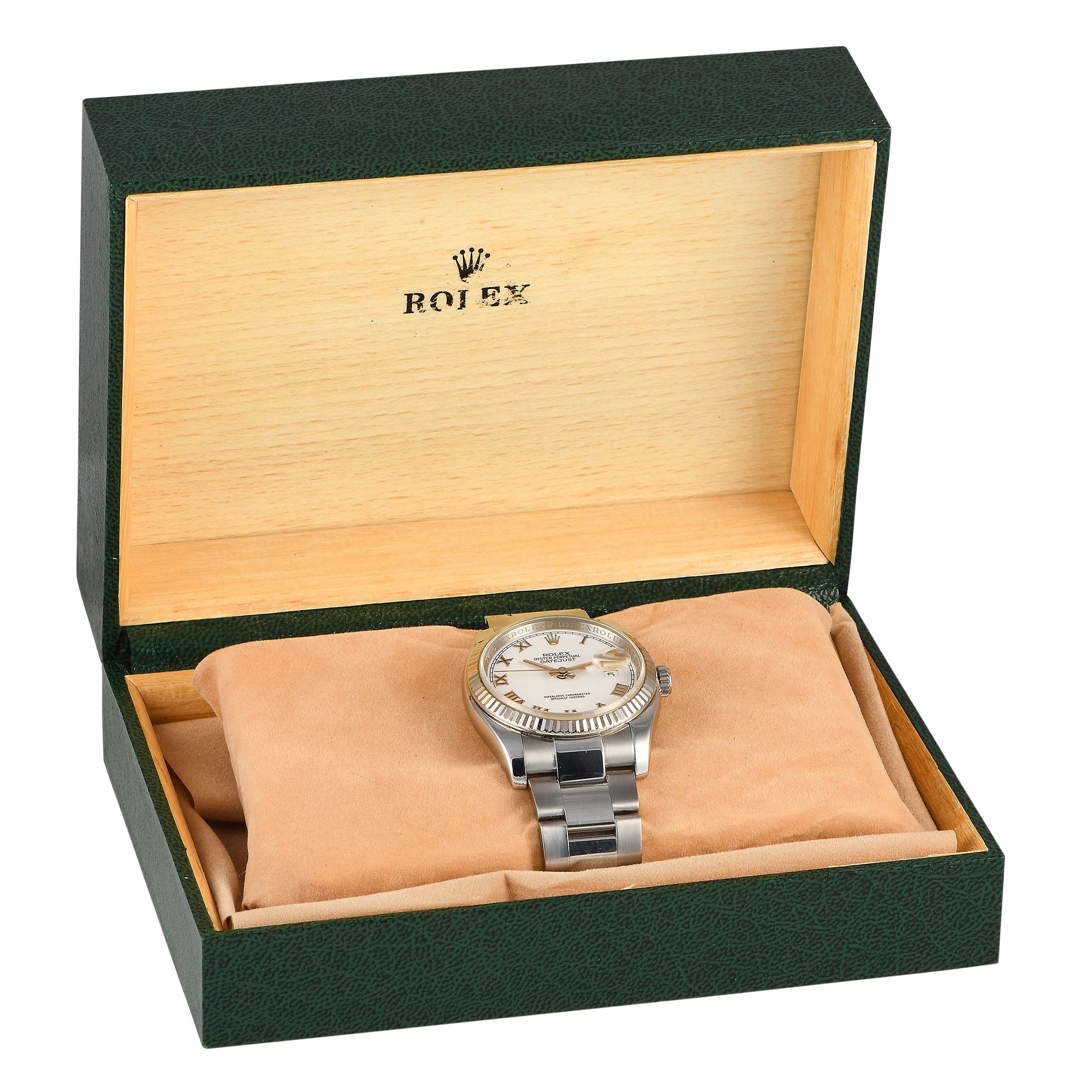 Rolex Datejust 36 White Roman Dial Watch 116234