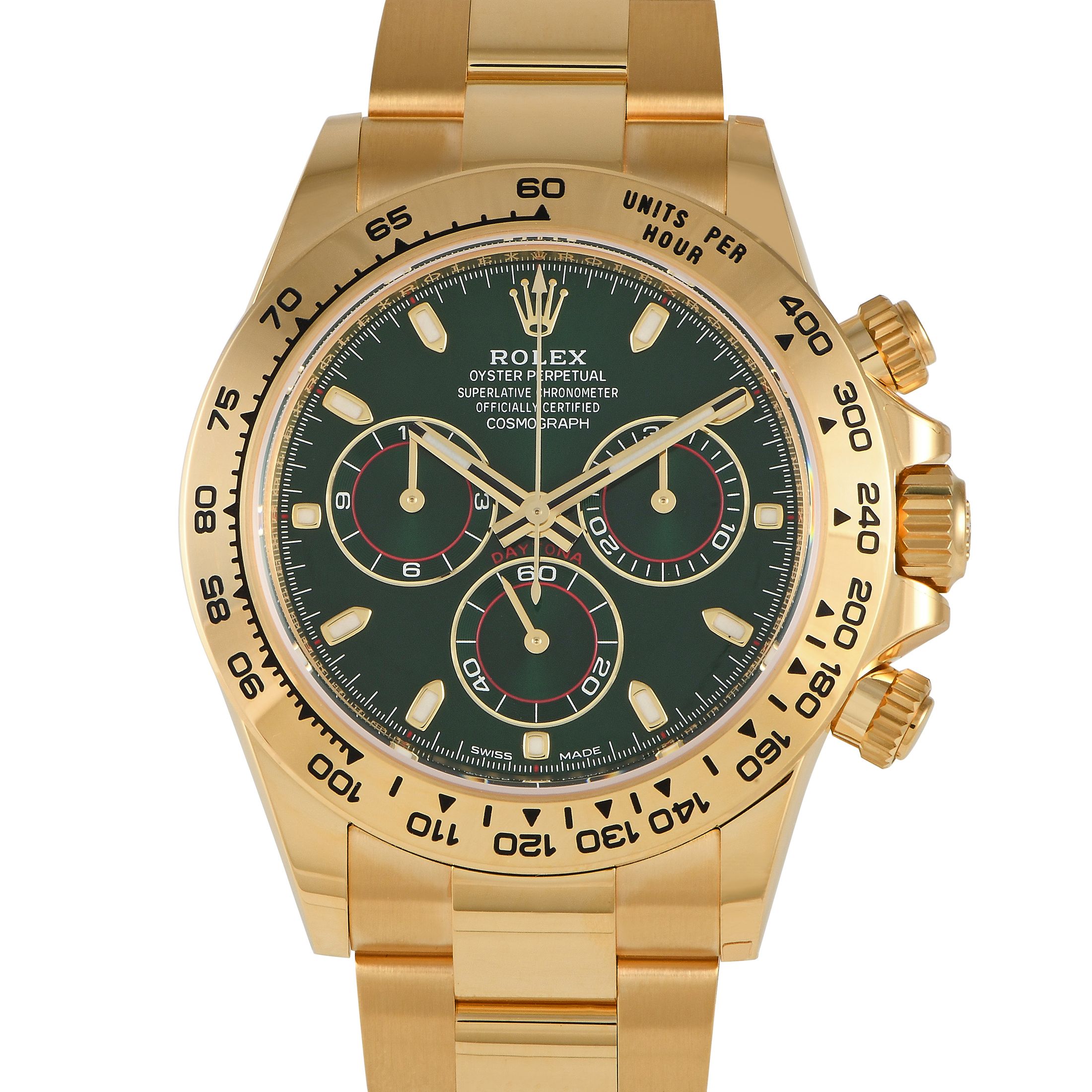 Rolex Daytona Green Dial Yellow Gold Watch 116508