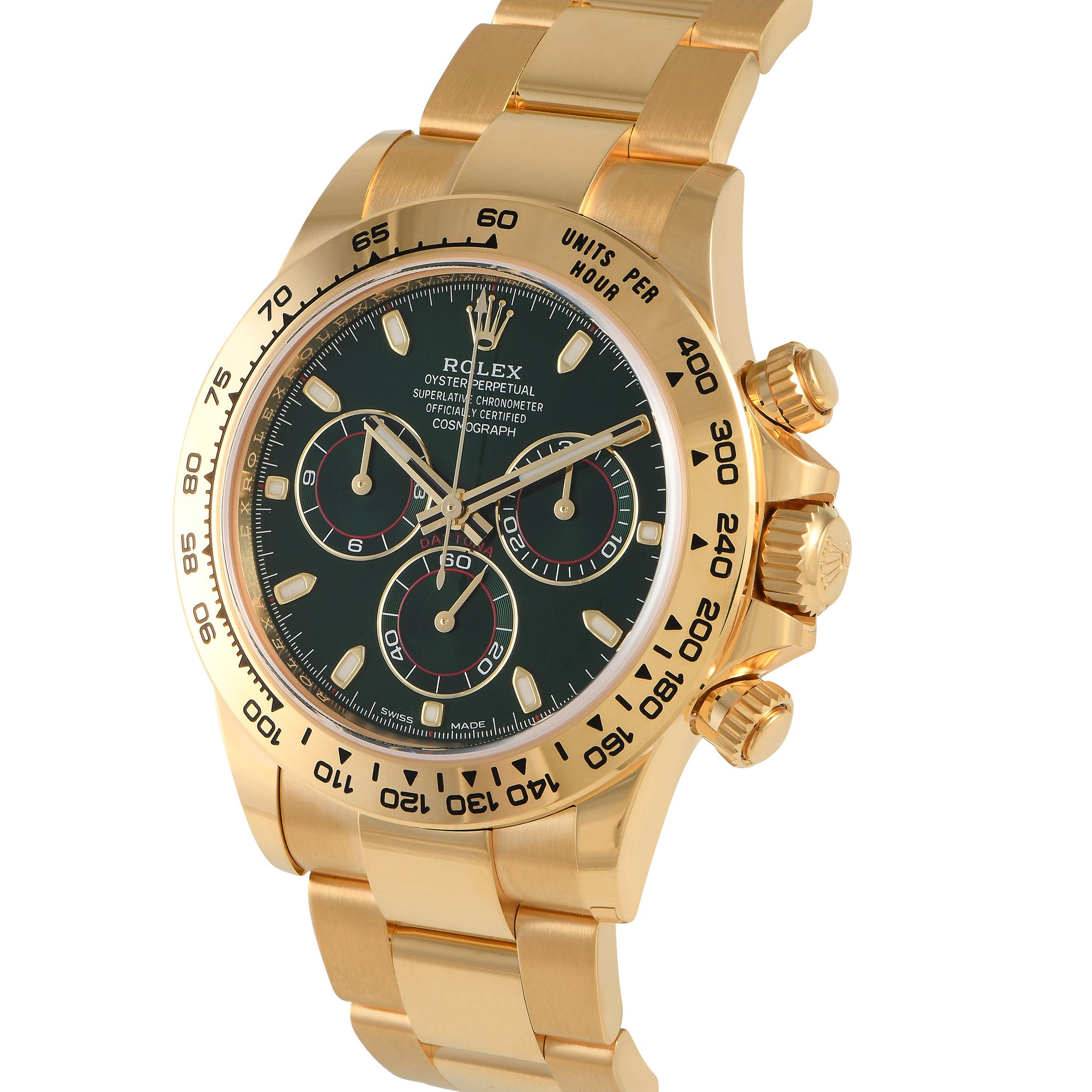 Rolex Daytona Green Dial Yellow Gold Watch 116508