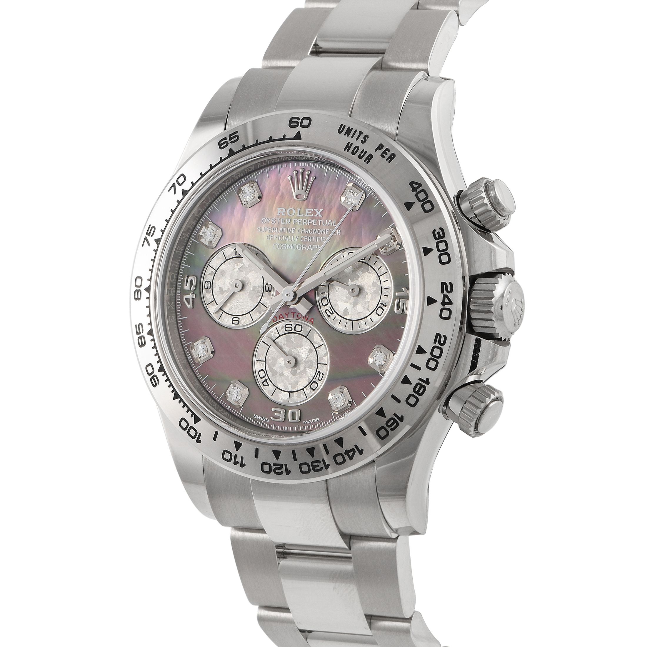 Rolex Black Mother of Pearl Diamond Dial Watch 116509