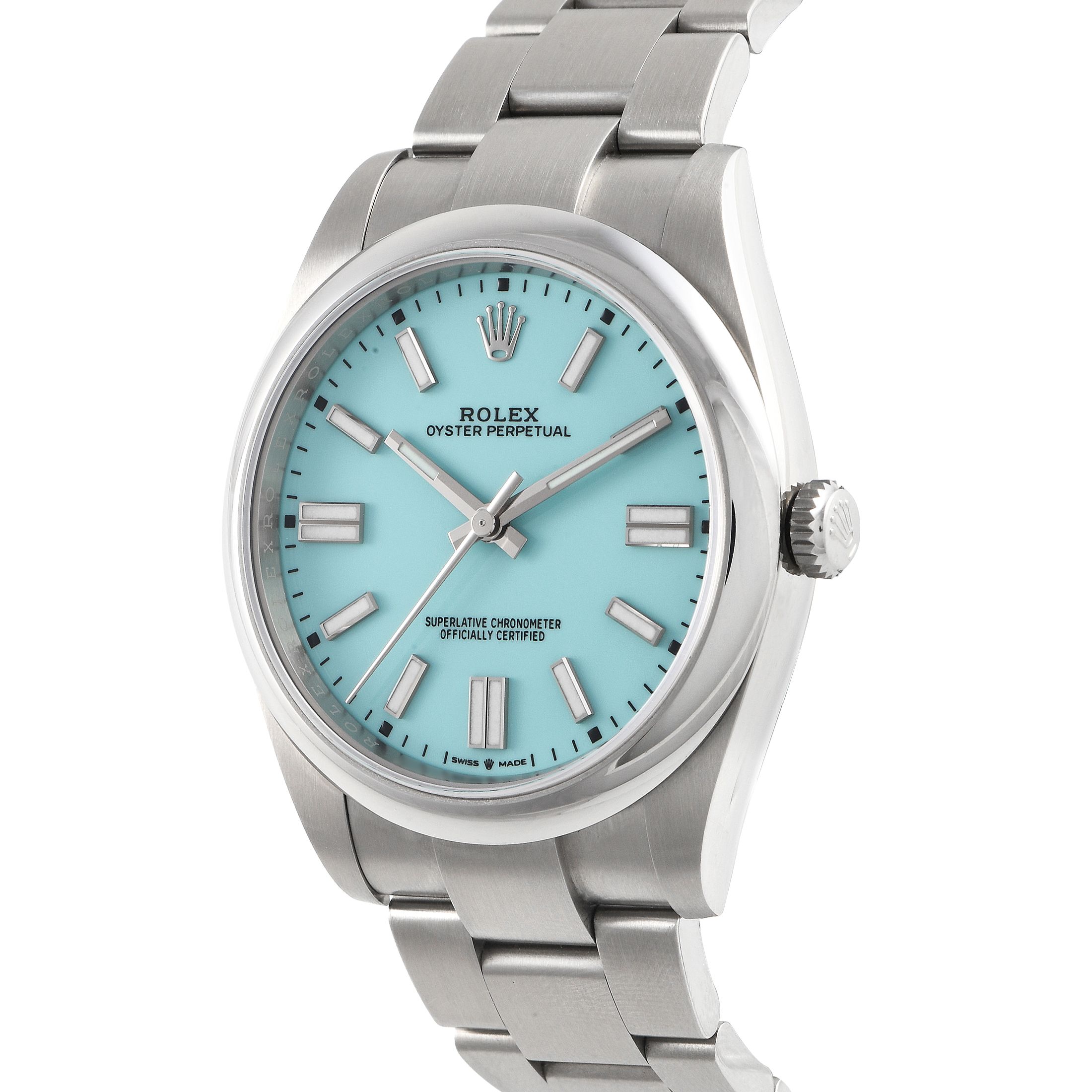 Rolex Oyster Perpetual 41 Turquoise Dial Watch 124300