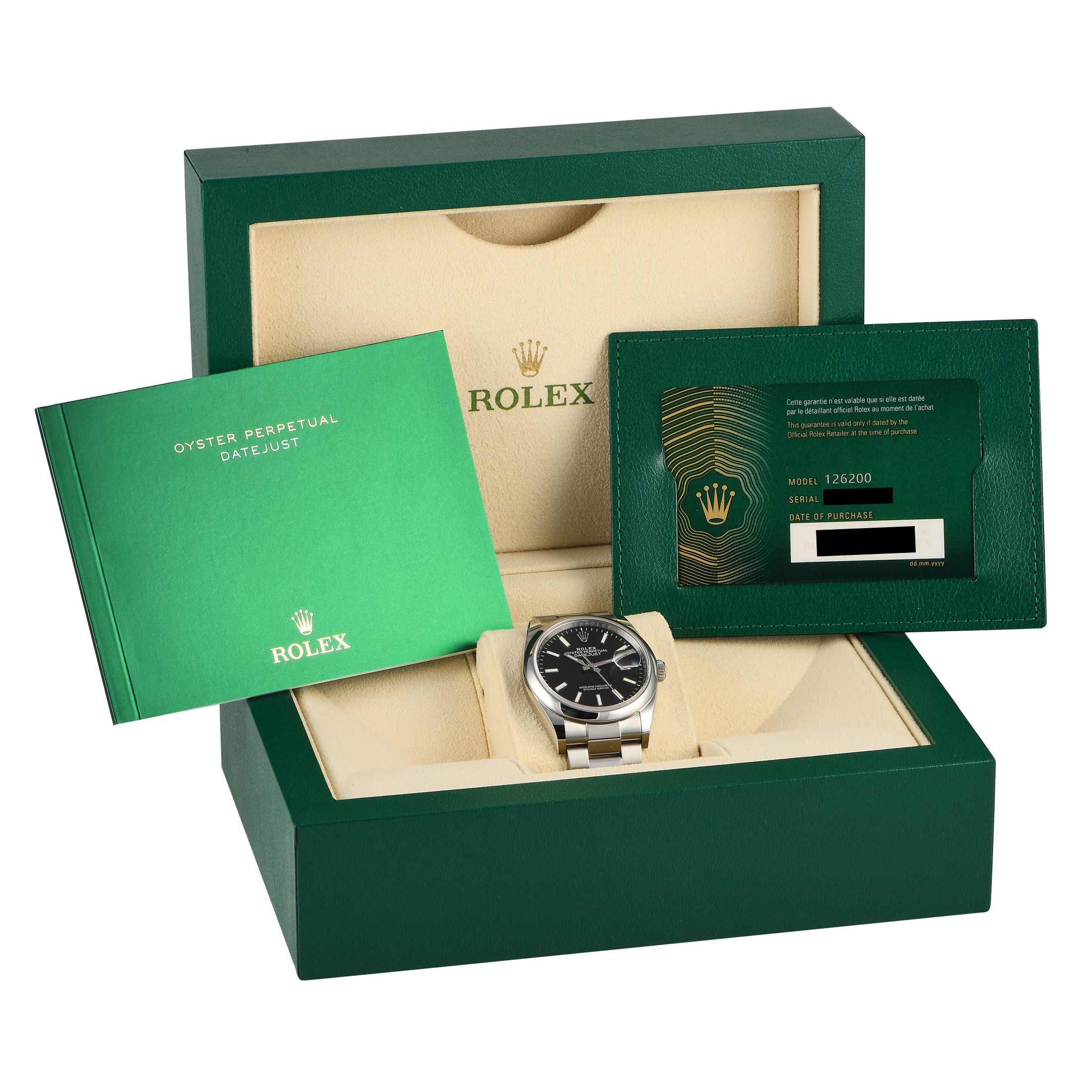 Rolex Datejust 36 Black Dial Watch 126200