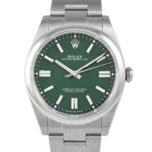 Rolex Oyster Perpetual 41 Green Dial Watch 124300