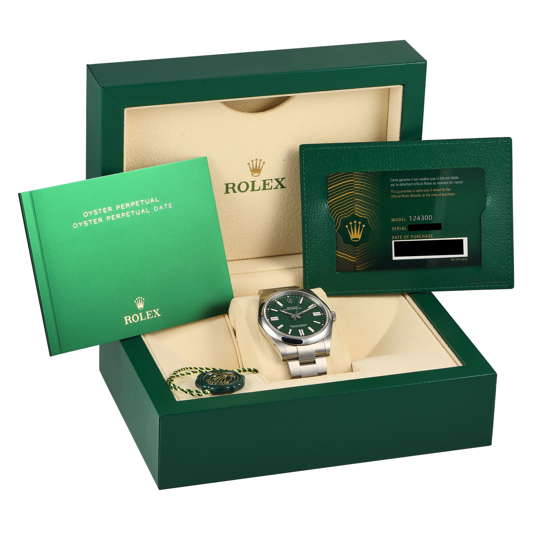 Rolex Oyster Perpetual 41 Green Dial Watch 124300