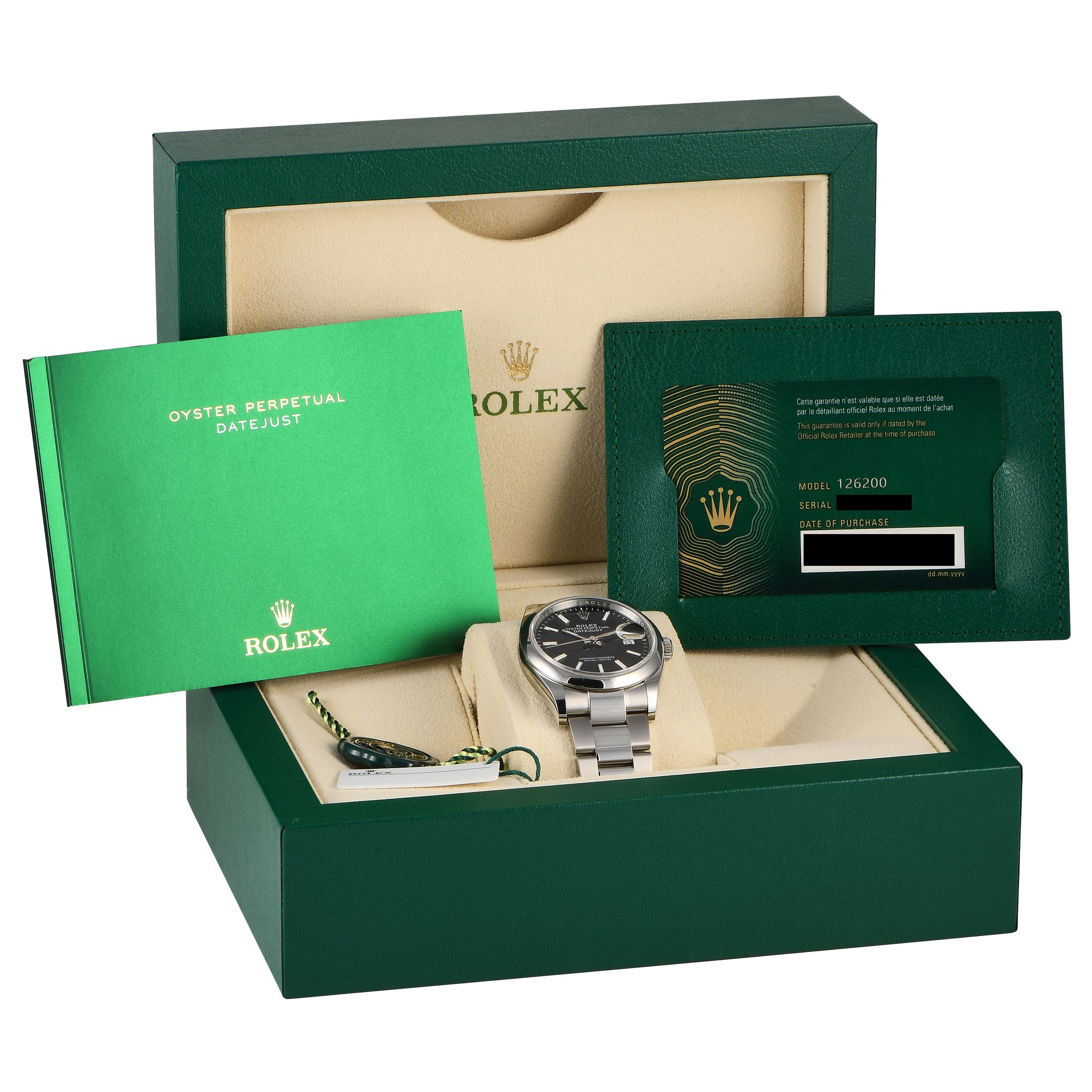 Rolex Datejust 36 Black Dial Watch 126200