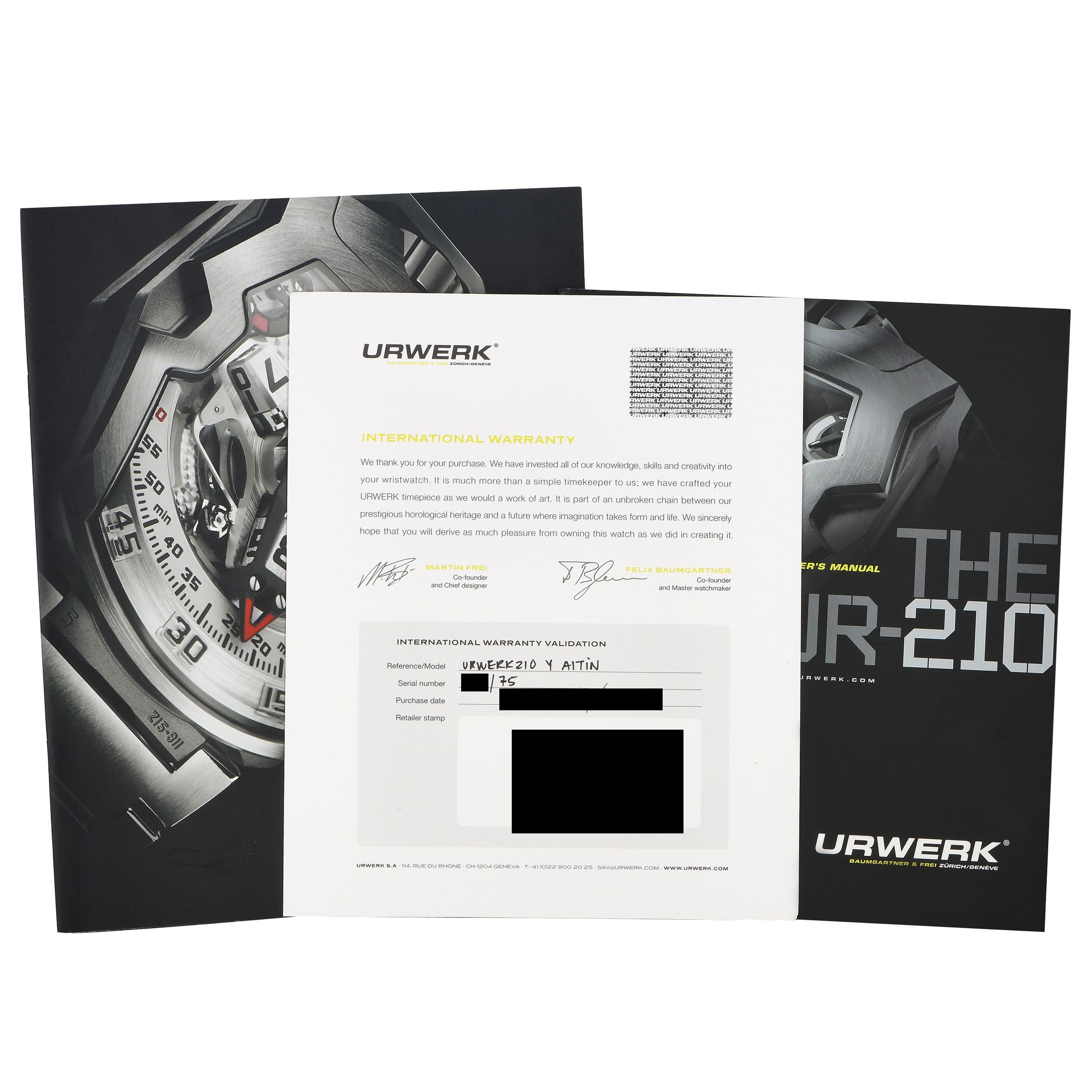 Urwerk UR-210Y Black Hawk Watch UR210Y