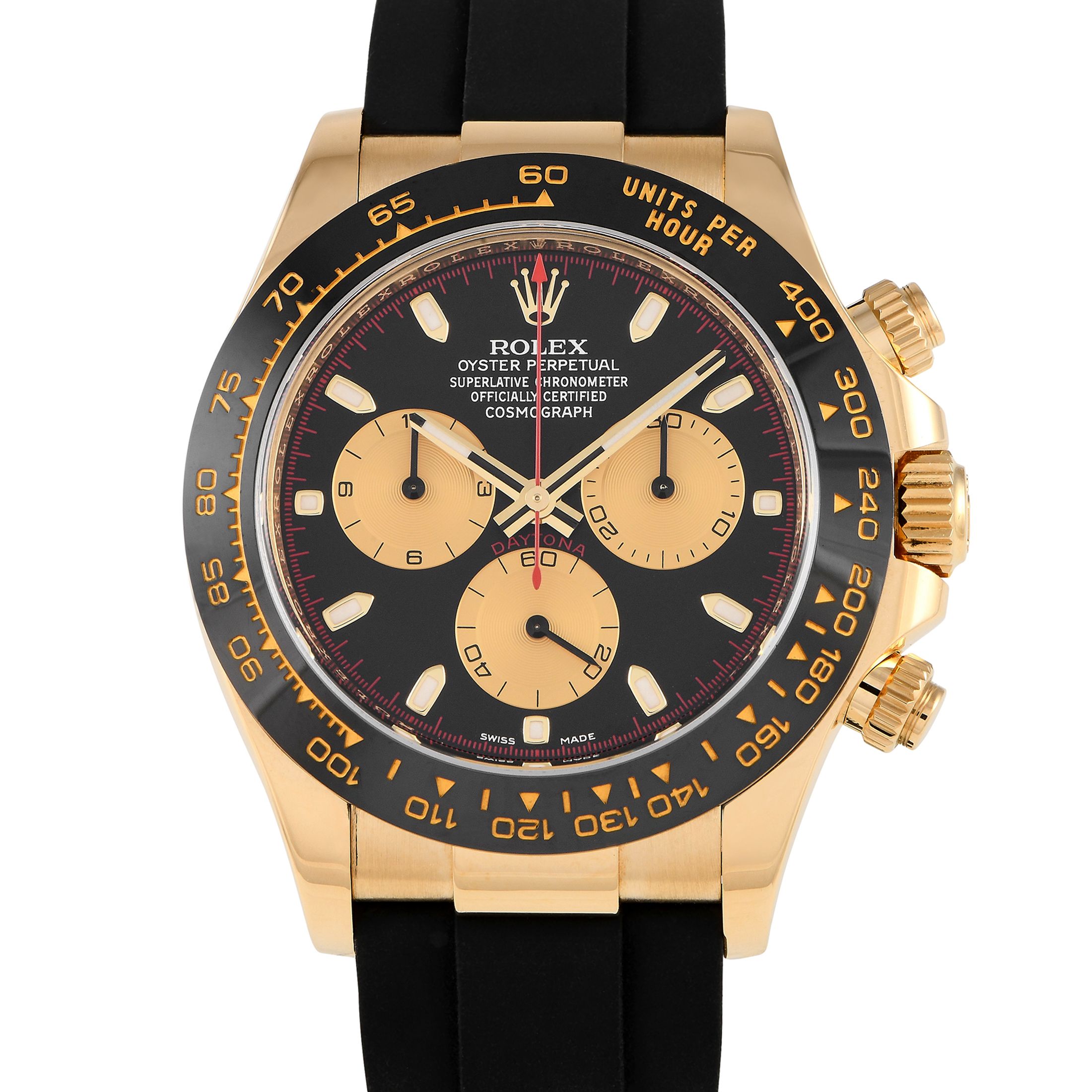 Rolex Daytona Yellow Gold Black Dial Watch 116518LN