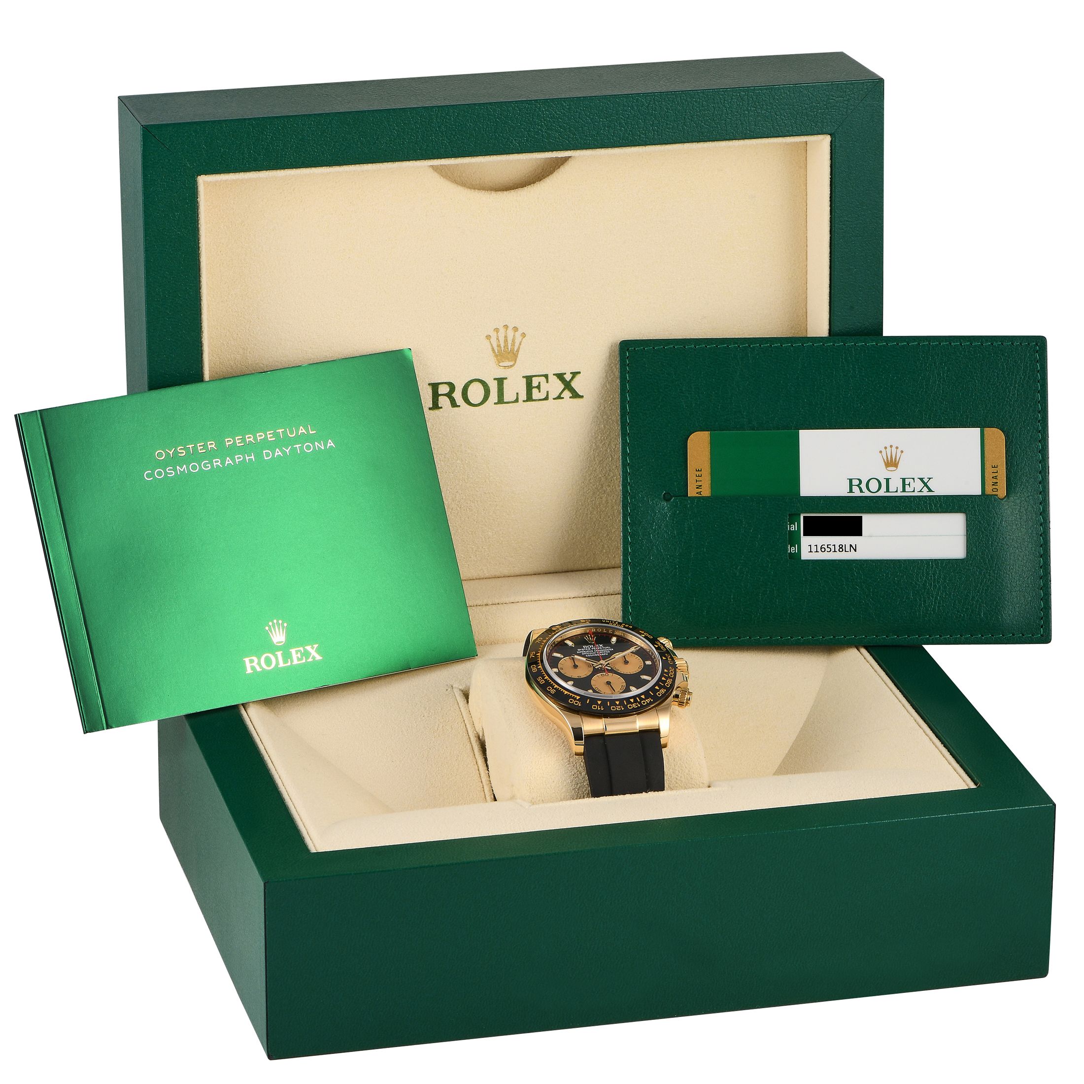 Rolex Daytona Yellow Gold Black Dial Watch 116518LN