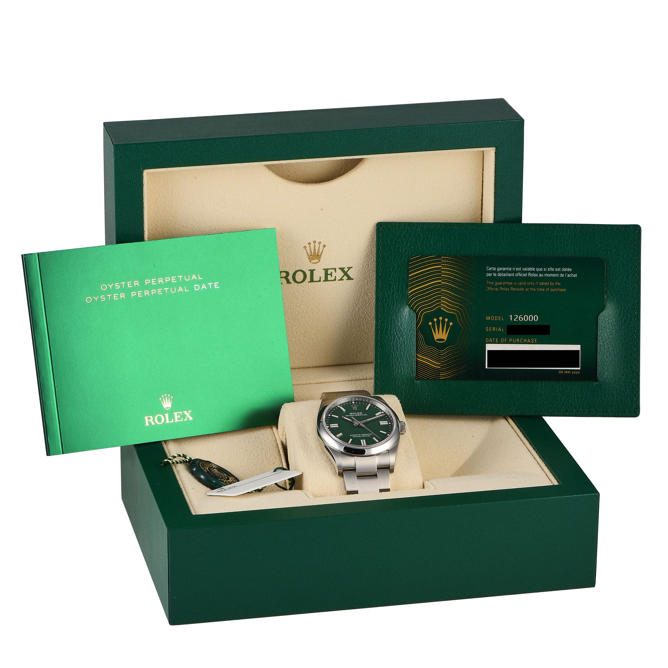 Rolex Oyster Perpetual 36 Green Dial Watch 126000