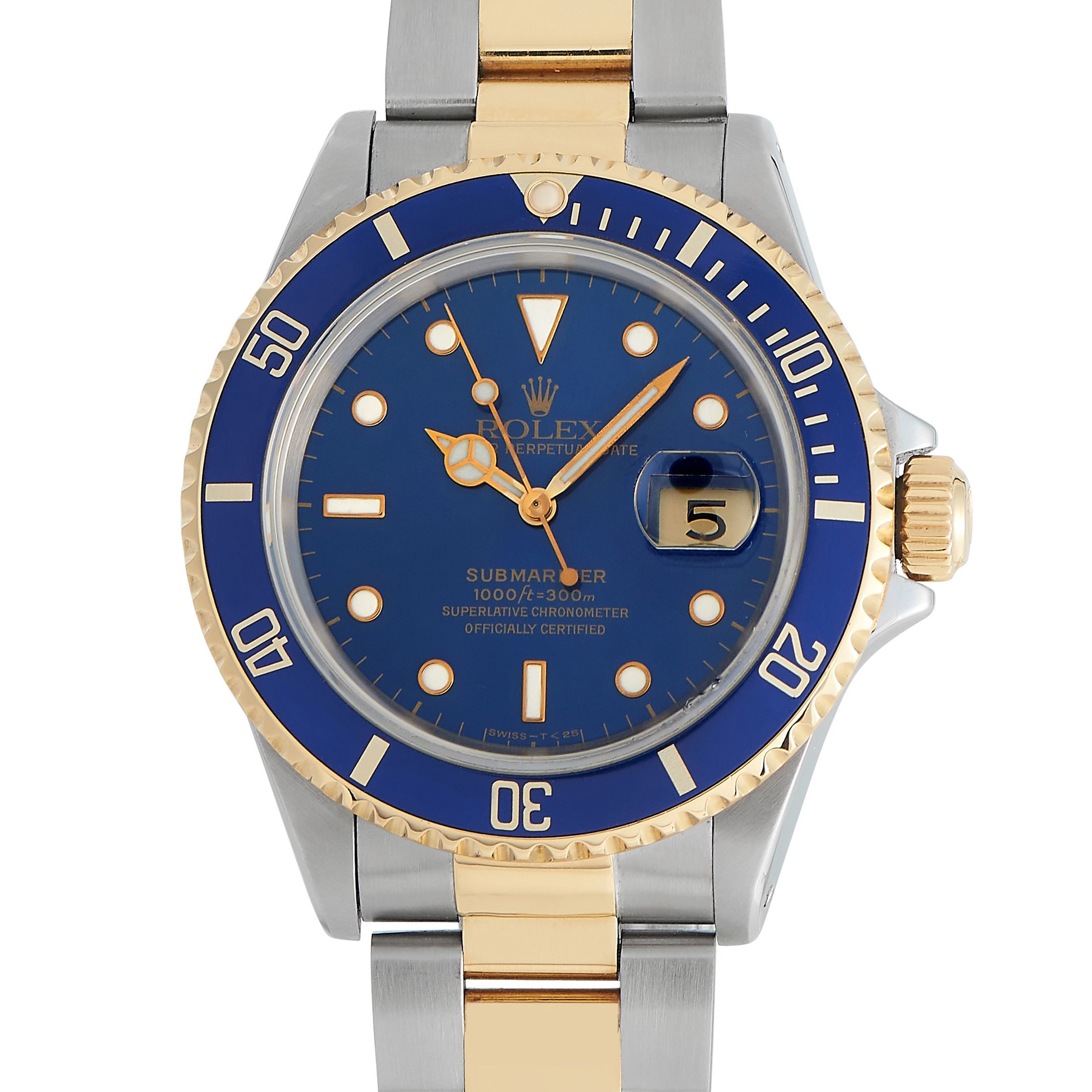 Rolex Submariner Blue Dial Watch 16613