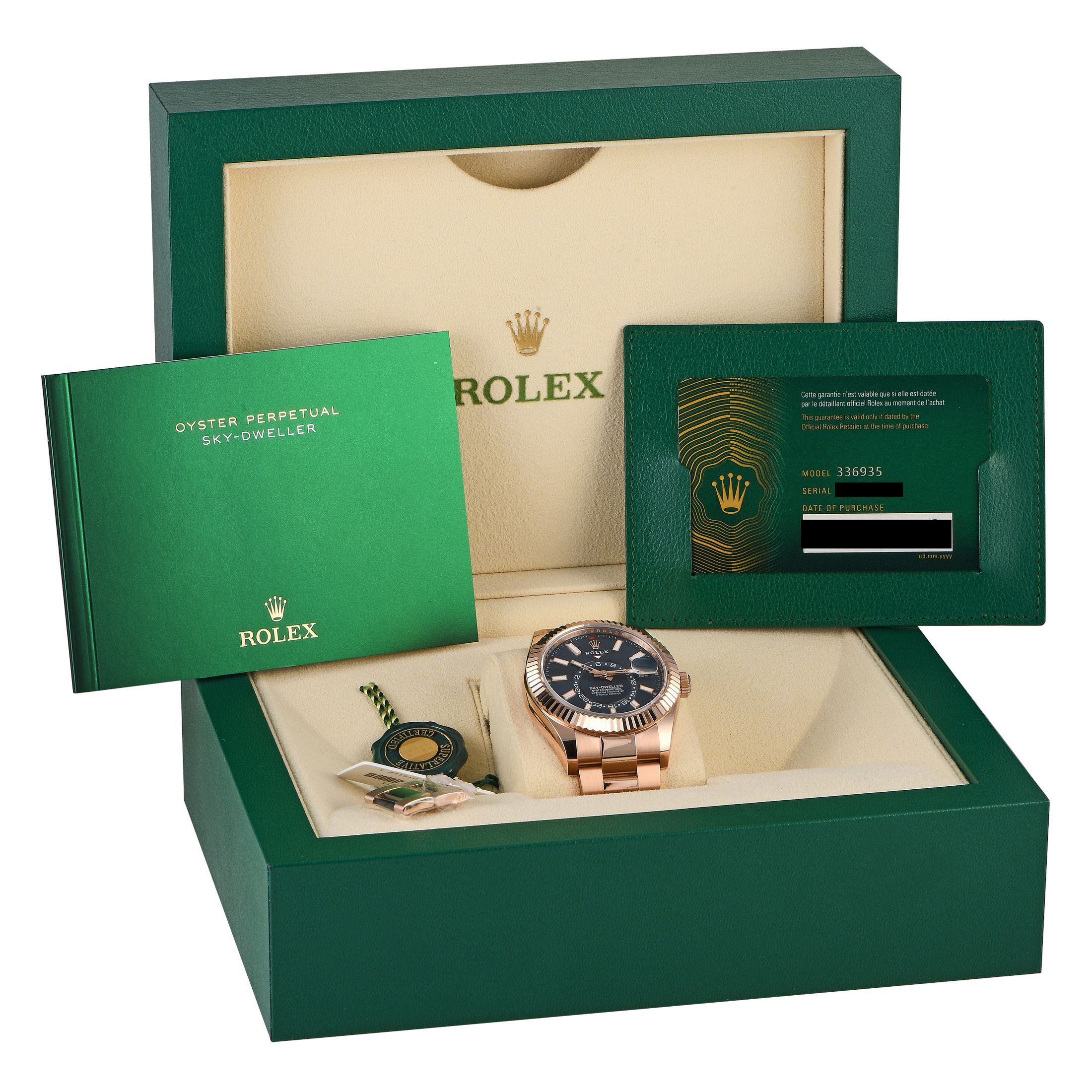 Rolex Sky-Dweller 18K Everose Gold Watch 336935