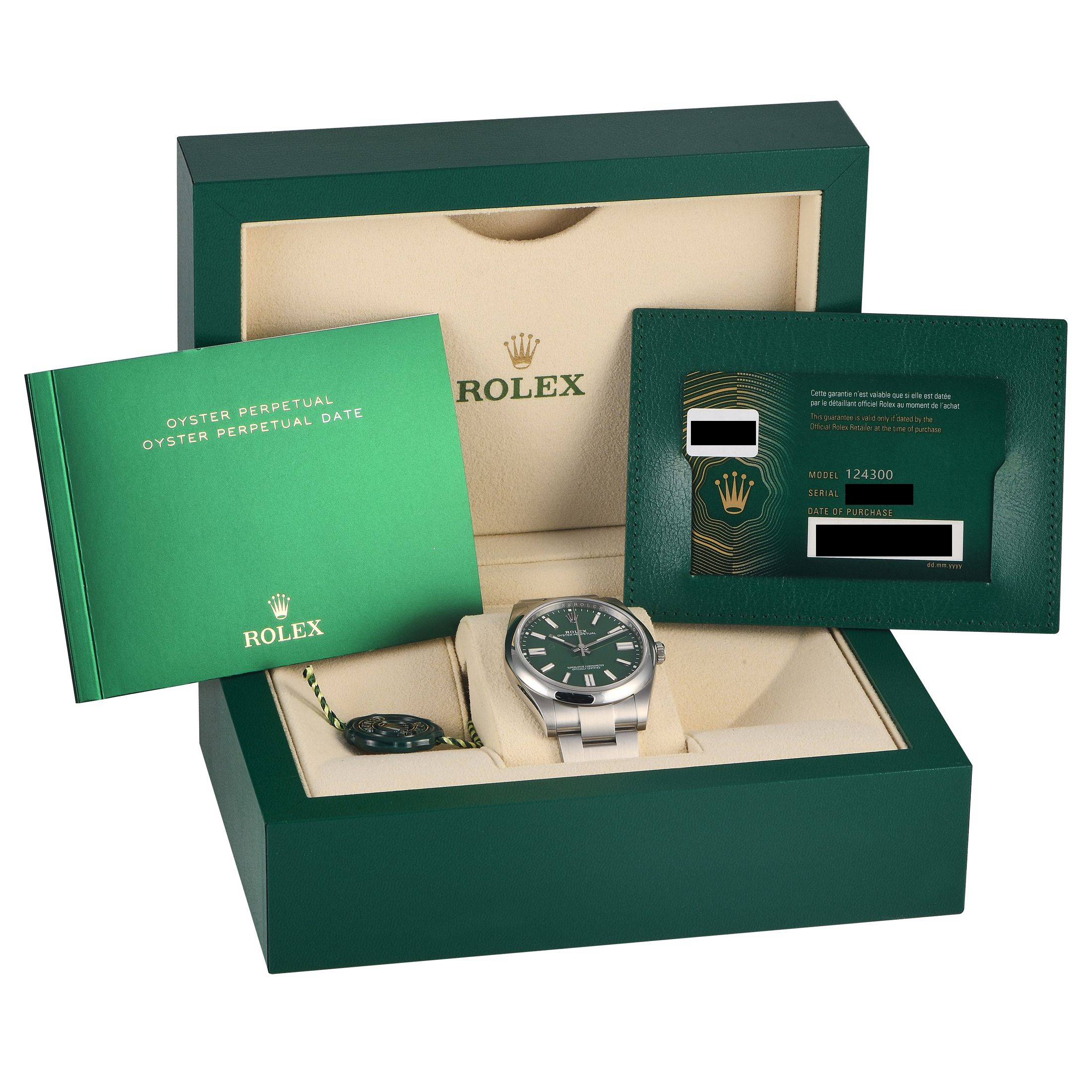 Rolex Oyster Perpetual 41 Green Dial Watch 124300