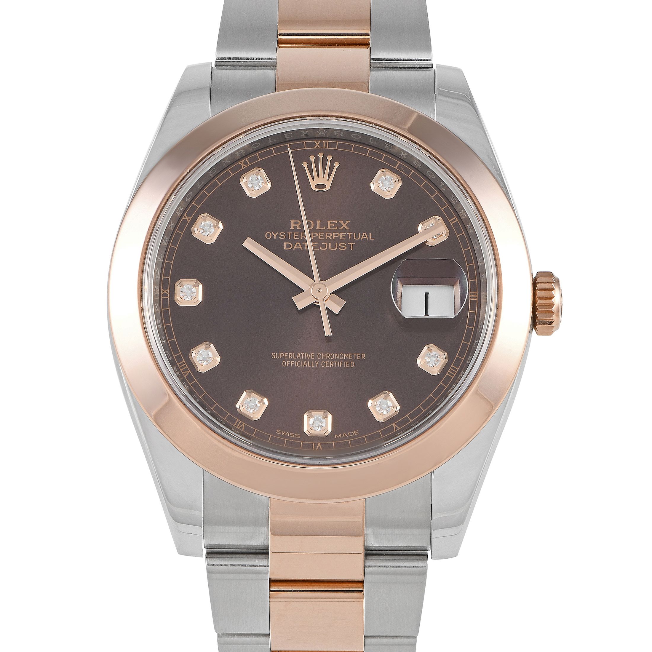 Rolex Datejust 41 Chocolate Diamond Dial Watch 126301