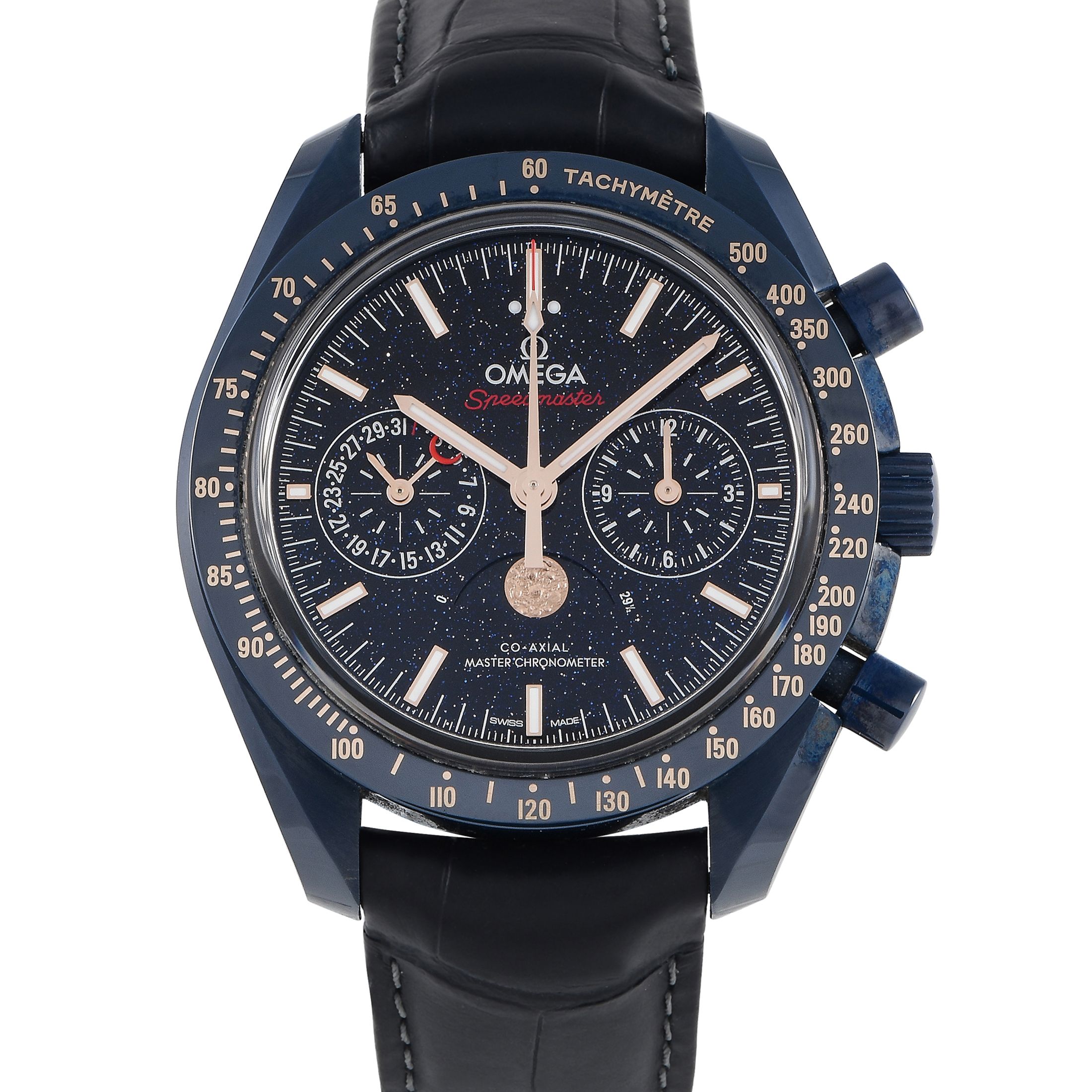 Omega Speedmaster Moonphase Blue Side of the Moon Watch 304.93.44.52.03.002