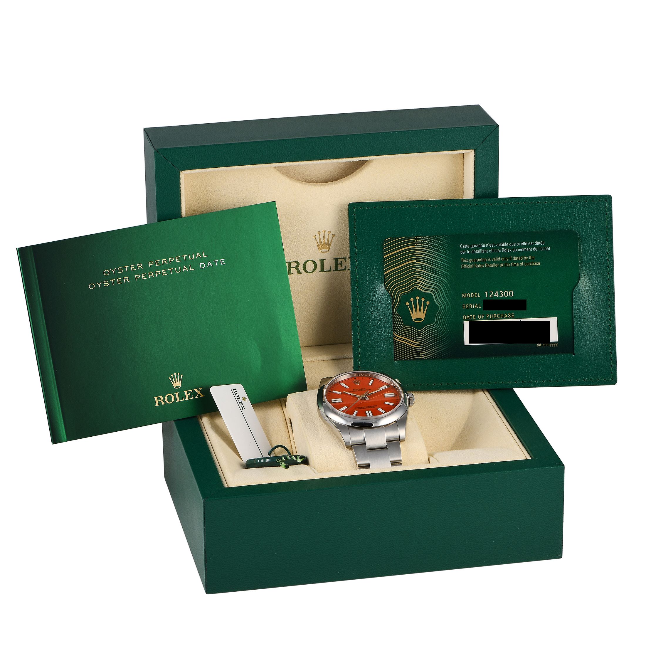 Rolex Oyster Perpetual 41 Coral Red Dial 124300