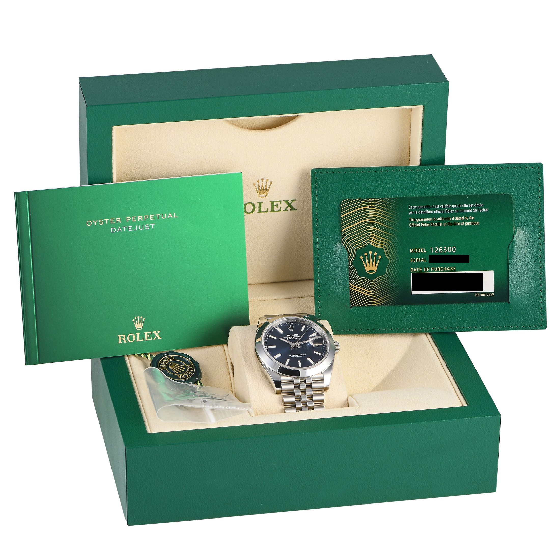 Rolex Datejust 41 Blue Dial Watch 126300