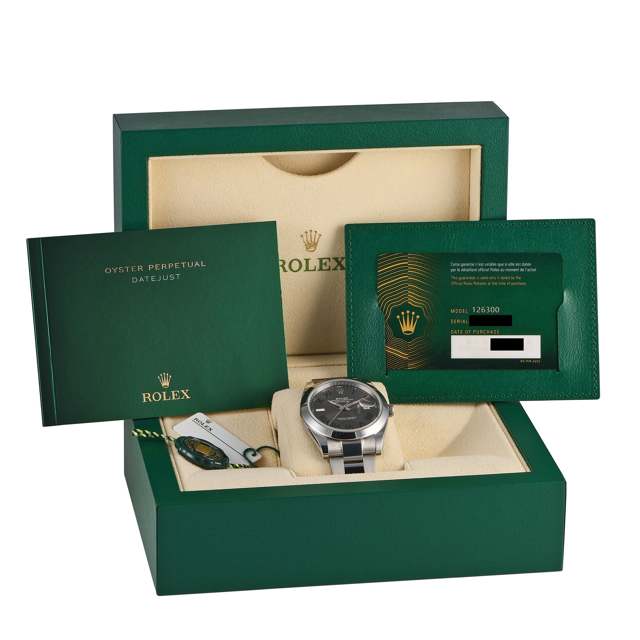Rolex Datejust 41 Slate Roman Dial Watch 126300