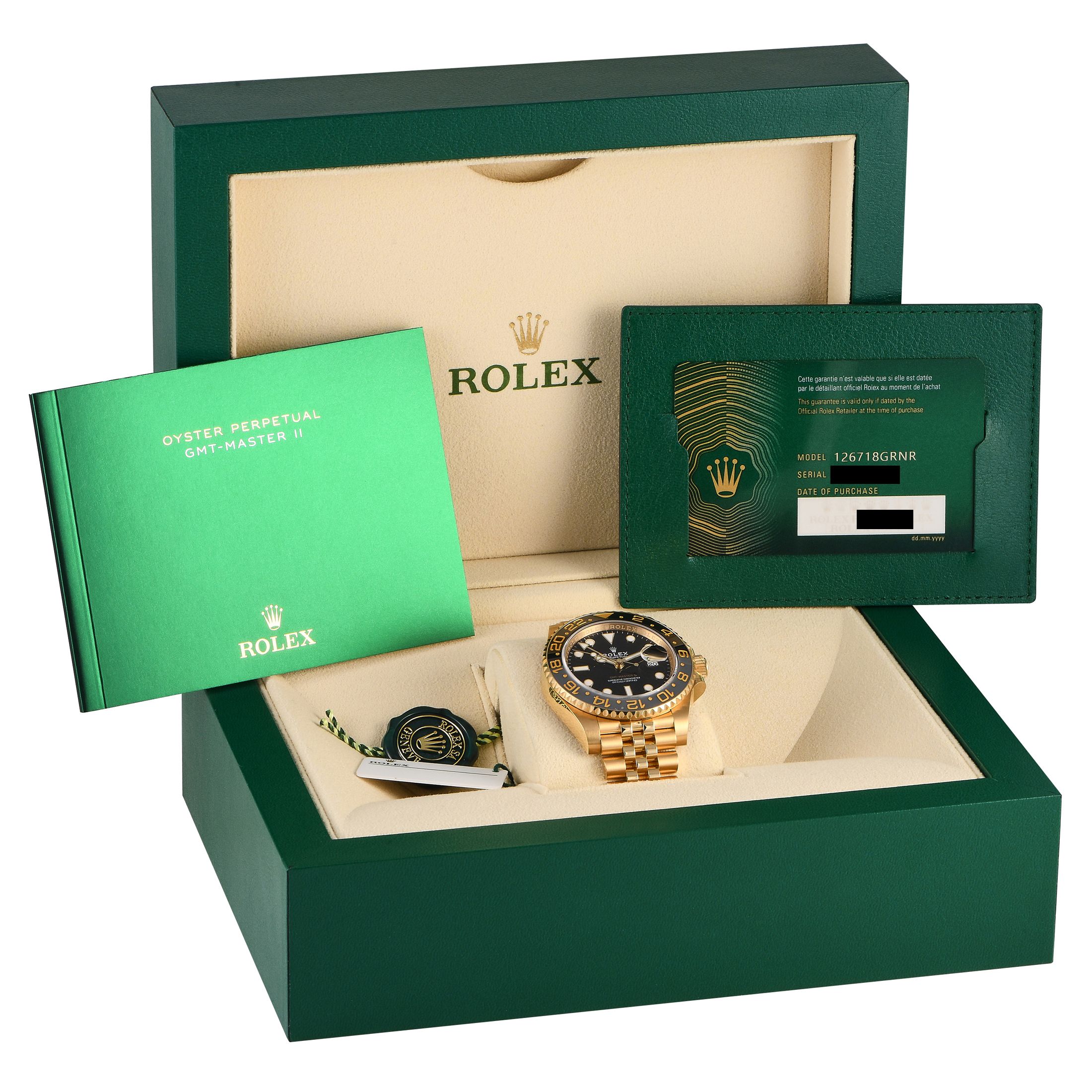 Rolex GMT-Master II Yellow Gold Watch 126718GRNR