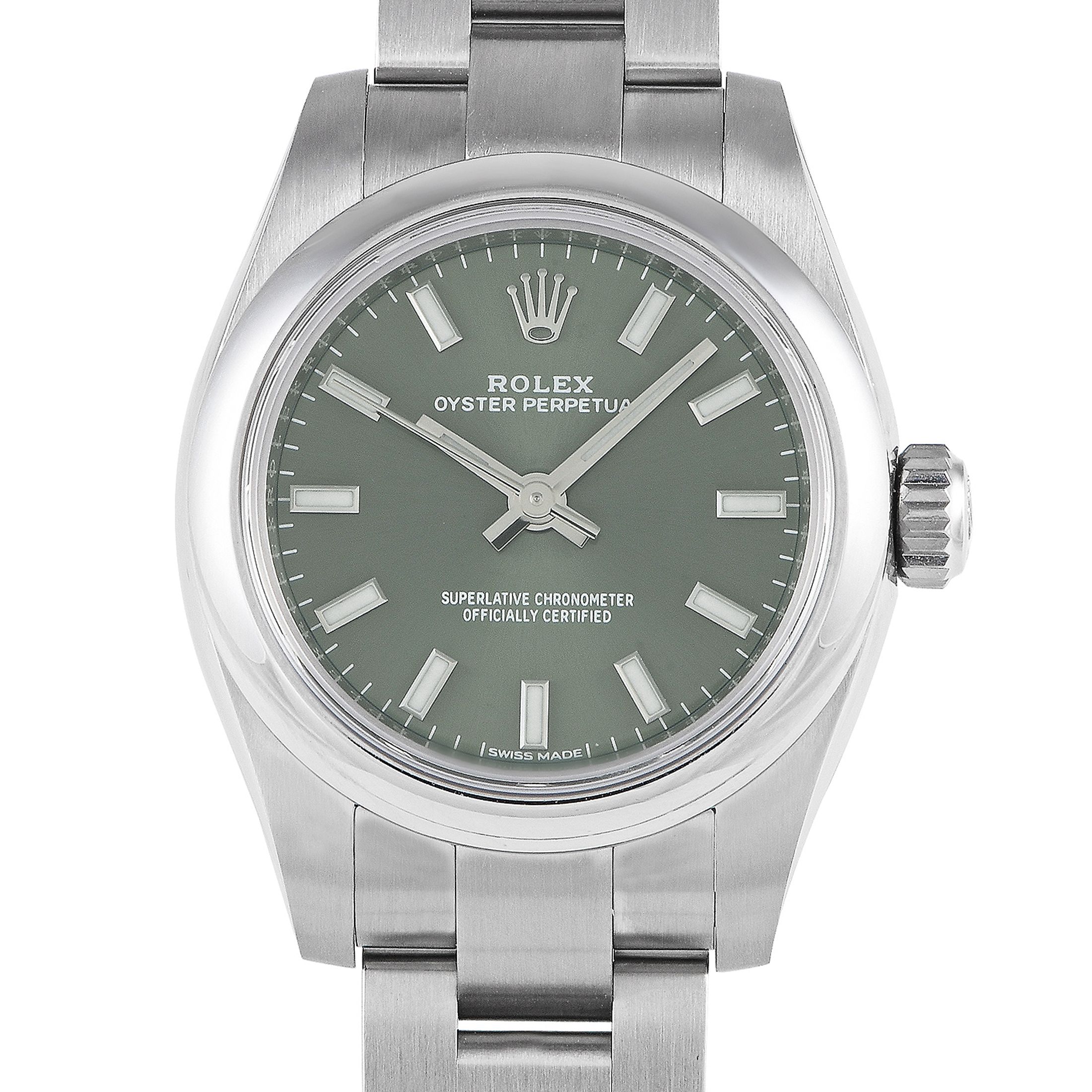 Rolex Oyster Perpetual 26 Green Dial Watch 176200