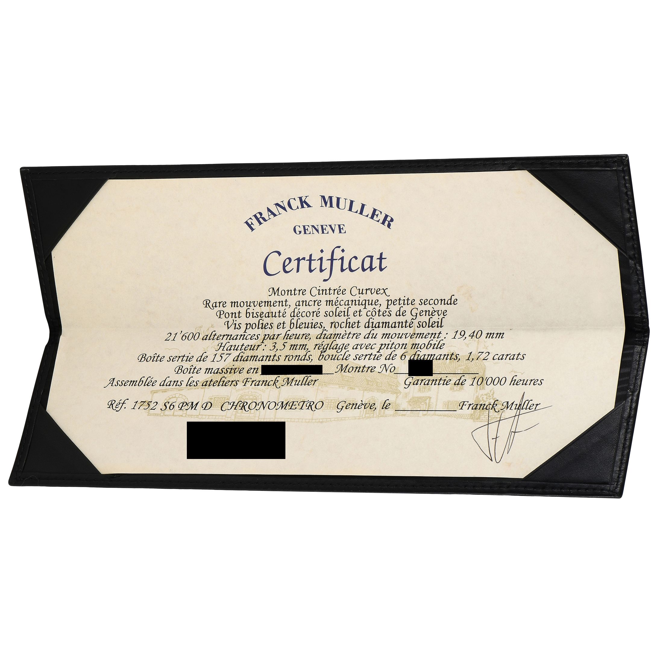 Franck Muller Cintrée Curvex Watch 1752 S6 PM D