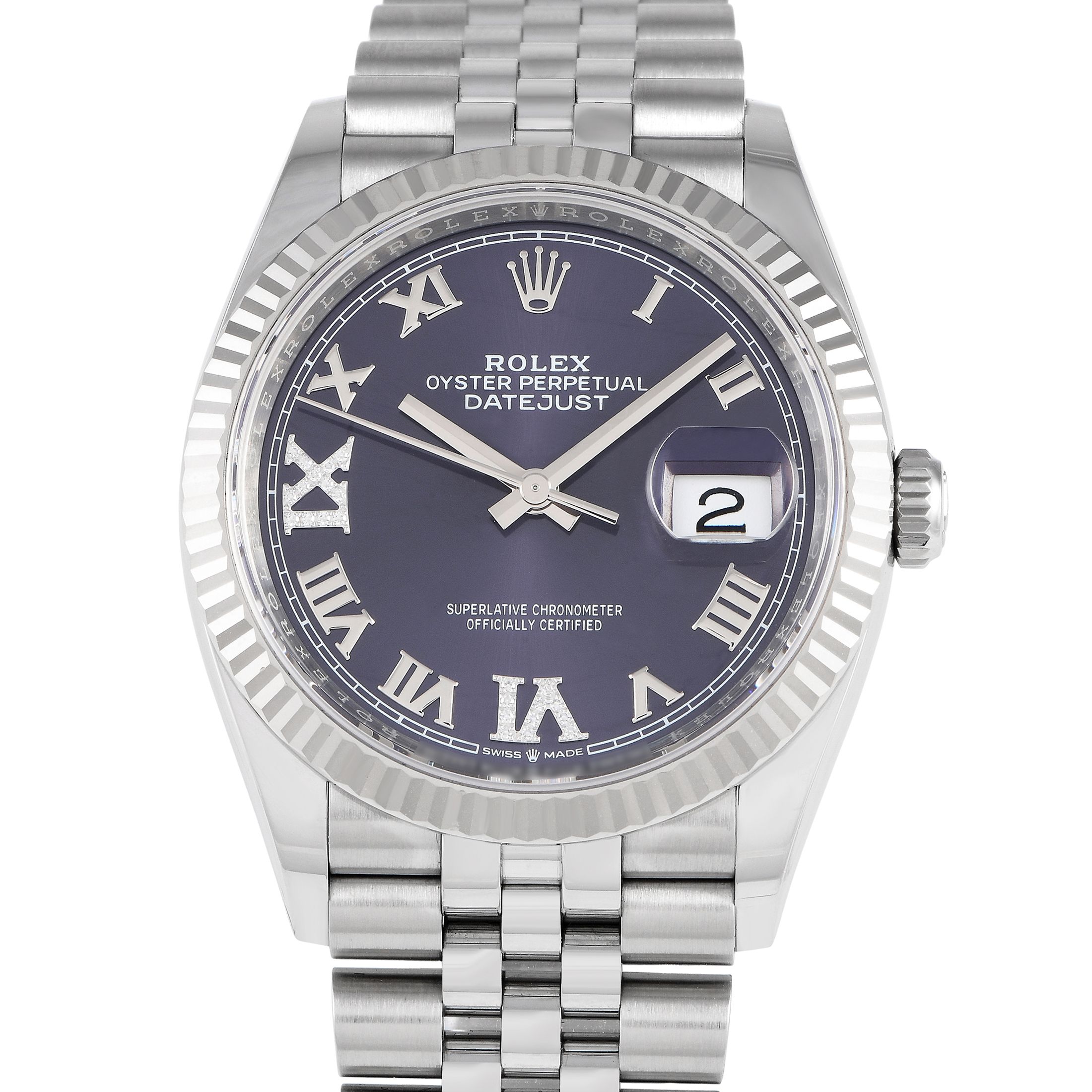 Rolex Datejust 36 Purple Diamond Dial Watch 126234