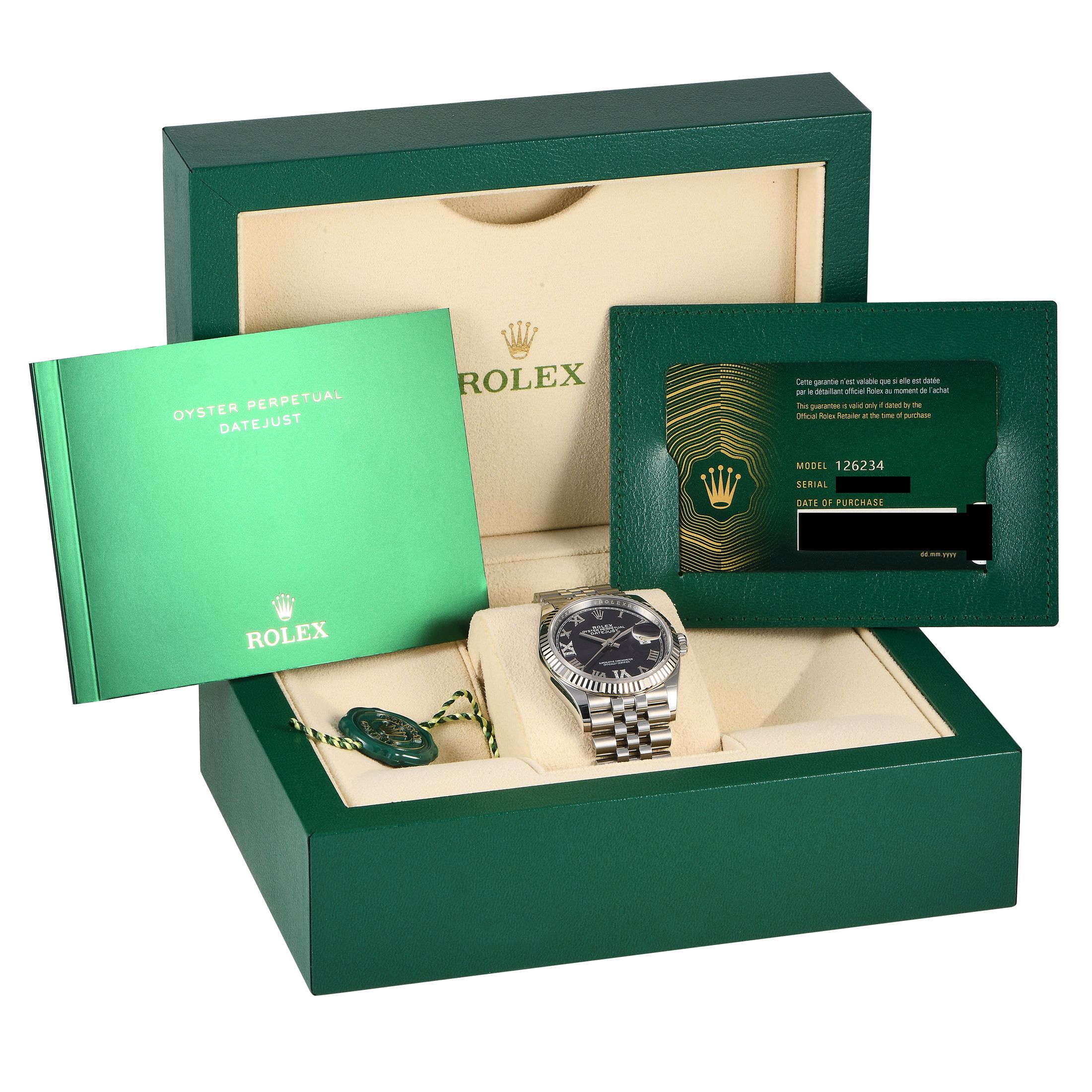 Rolex Datejust 36 Purple Diamond Dial Watch 126234