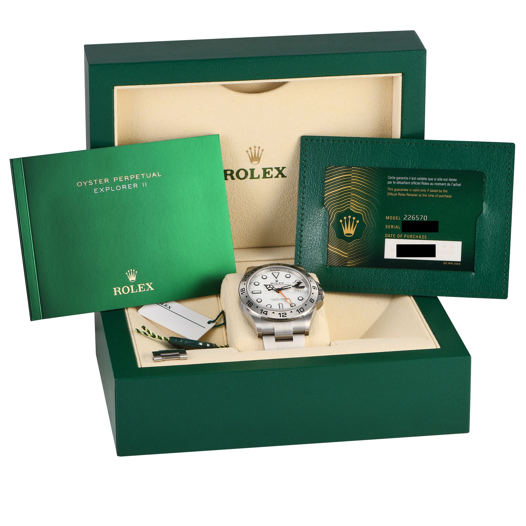 Rolex Explorer II White Dial Watch 226570-0001