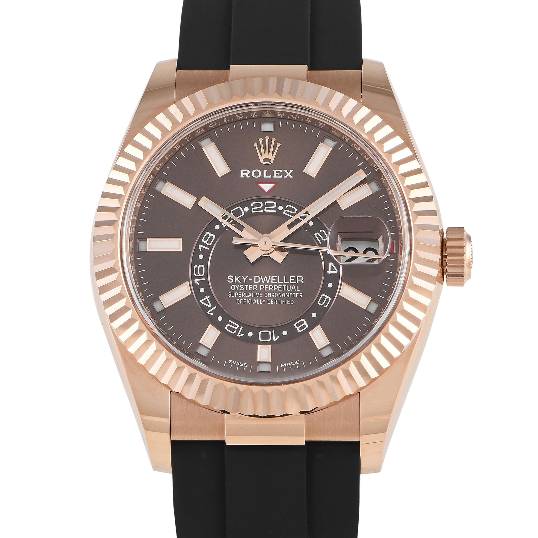 Rolex Sky-Dweller 18K Everose Gold Watch 326235