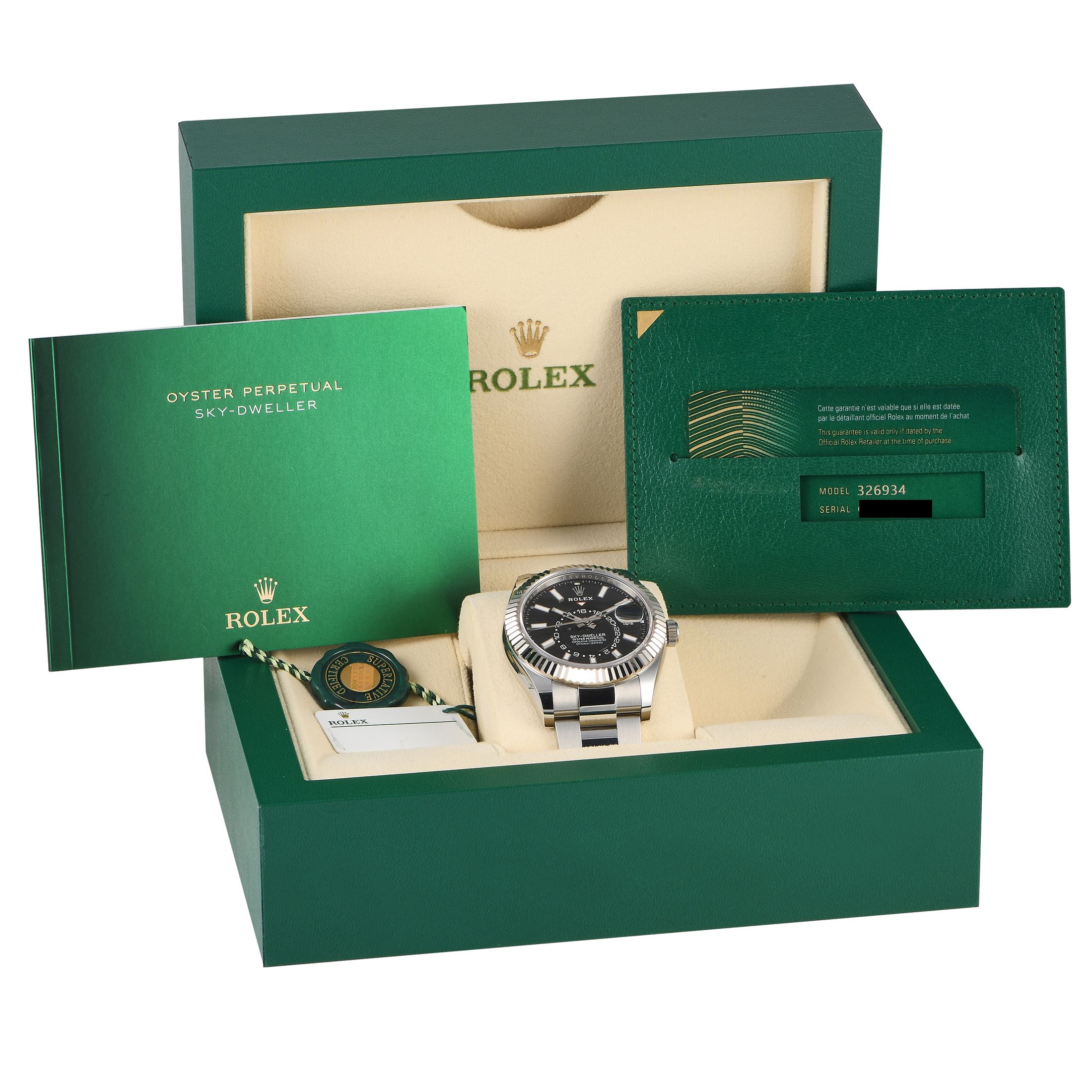 Rolex Sky-Dweller Black Dial Watch 326934