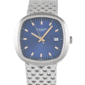 Patek Philippe Beta 21 Blue Dial White Gold Watch 3587/2G