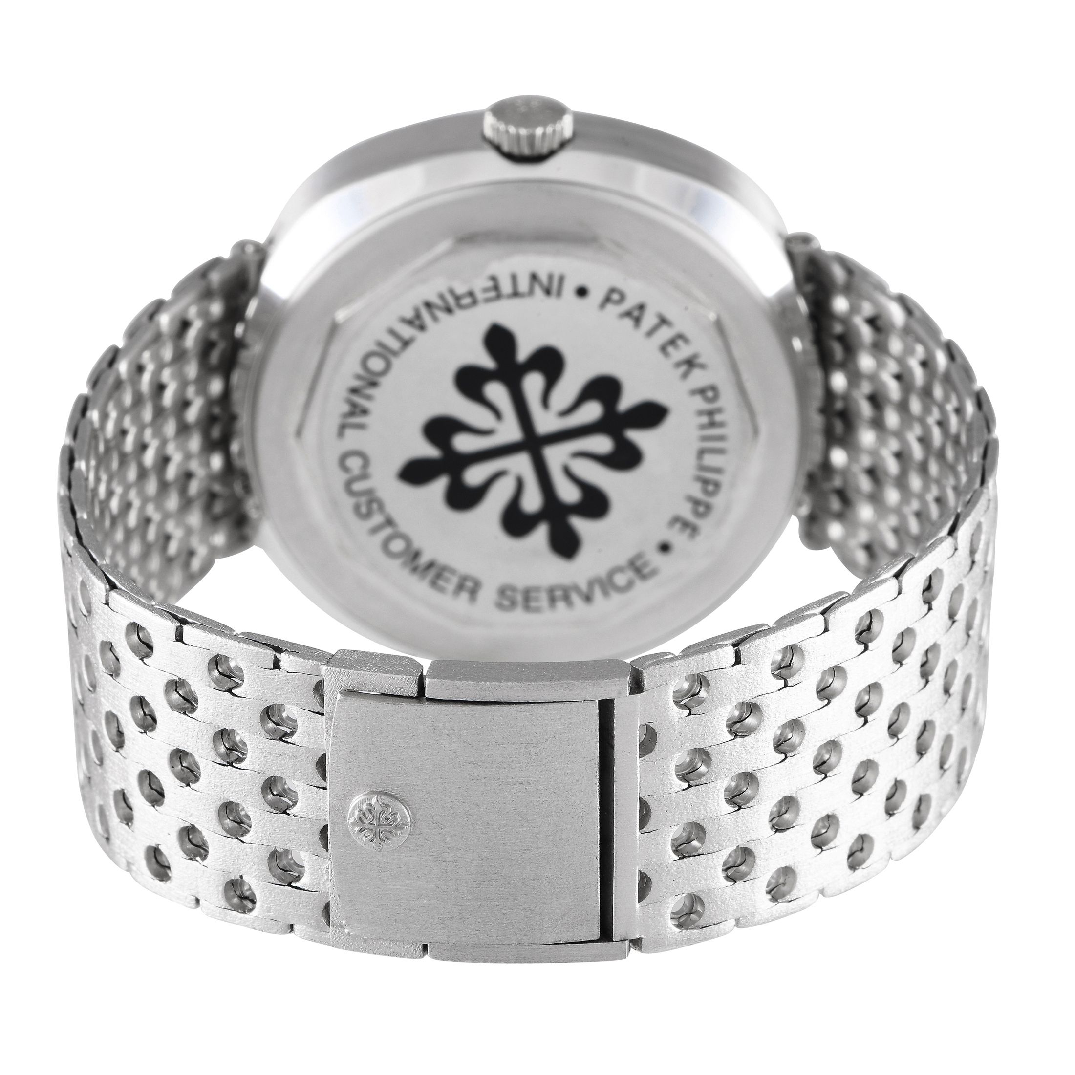 Patek Philippe Beta 21 Blue Dial White Gold Watch 3587/2G