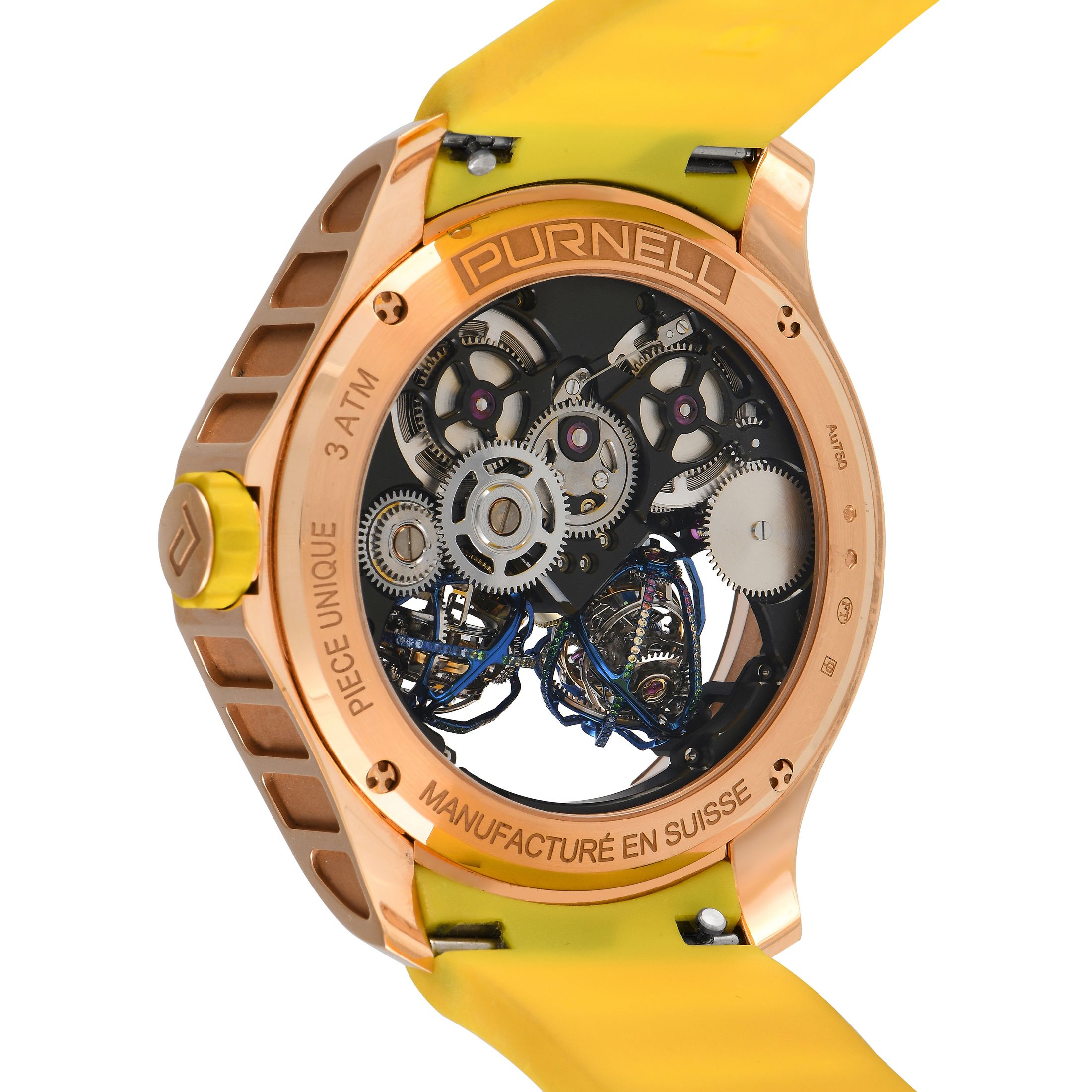 Purnell Escape II Rainbow 18K Rose Gold Piece Unique Watch P03RWRG
