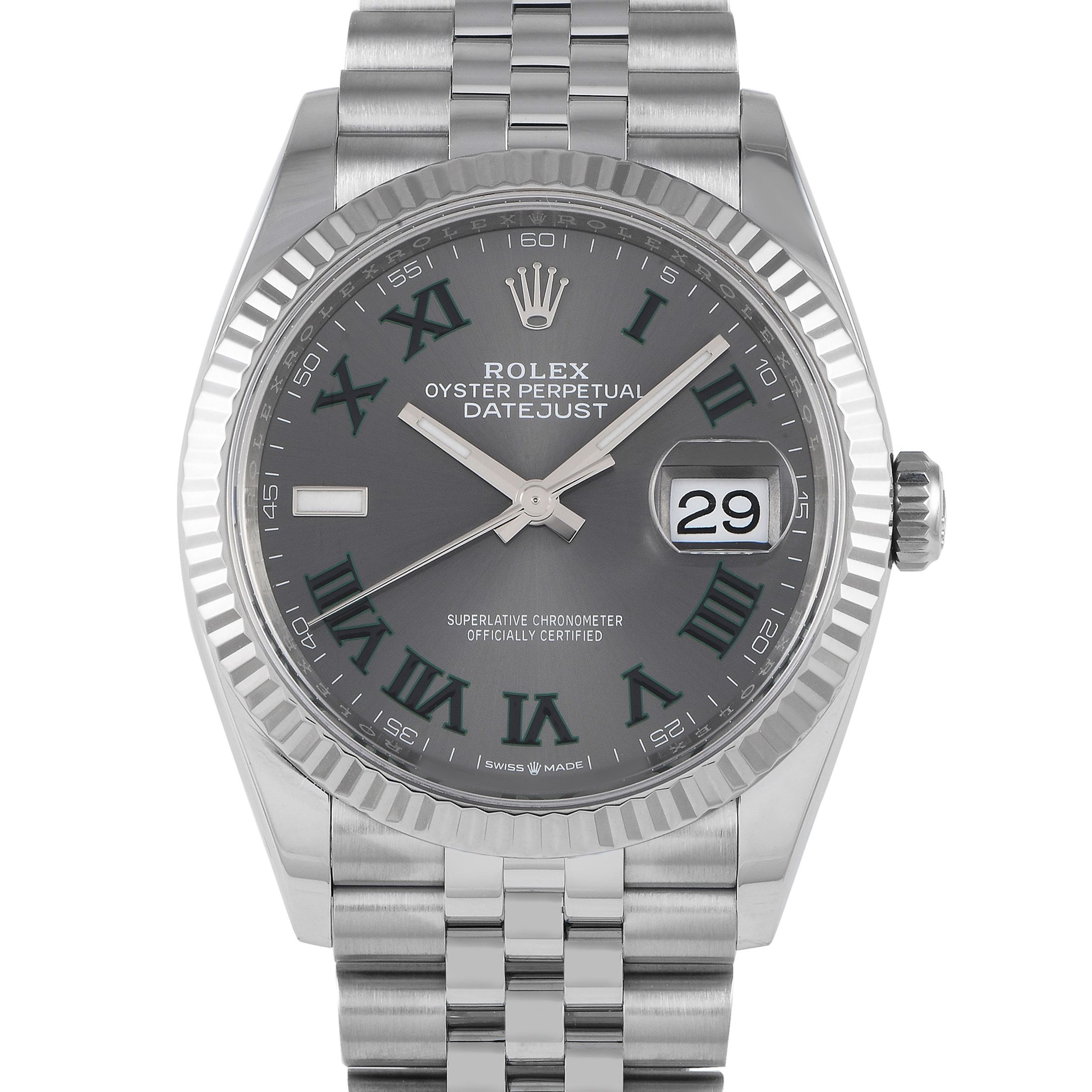 Rolex Datejust 36 Slate Roman Dial Watch 126234