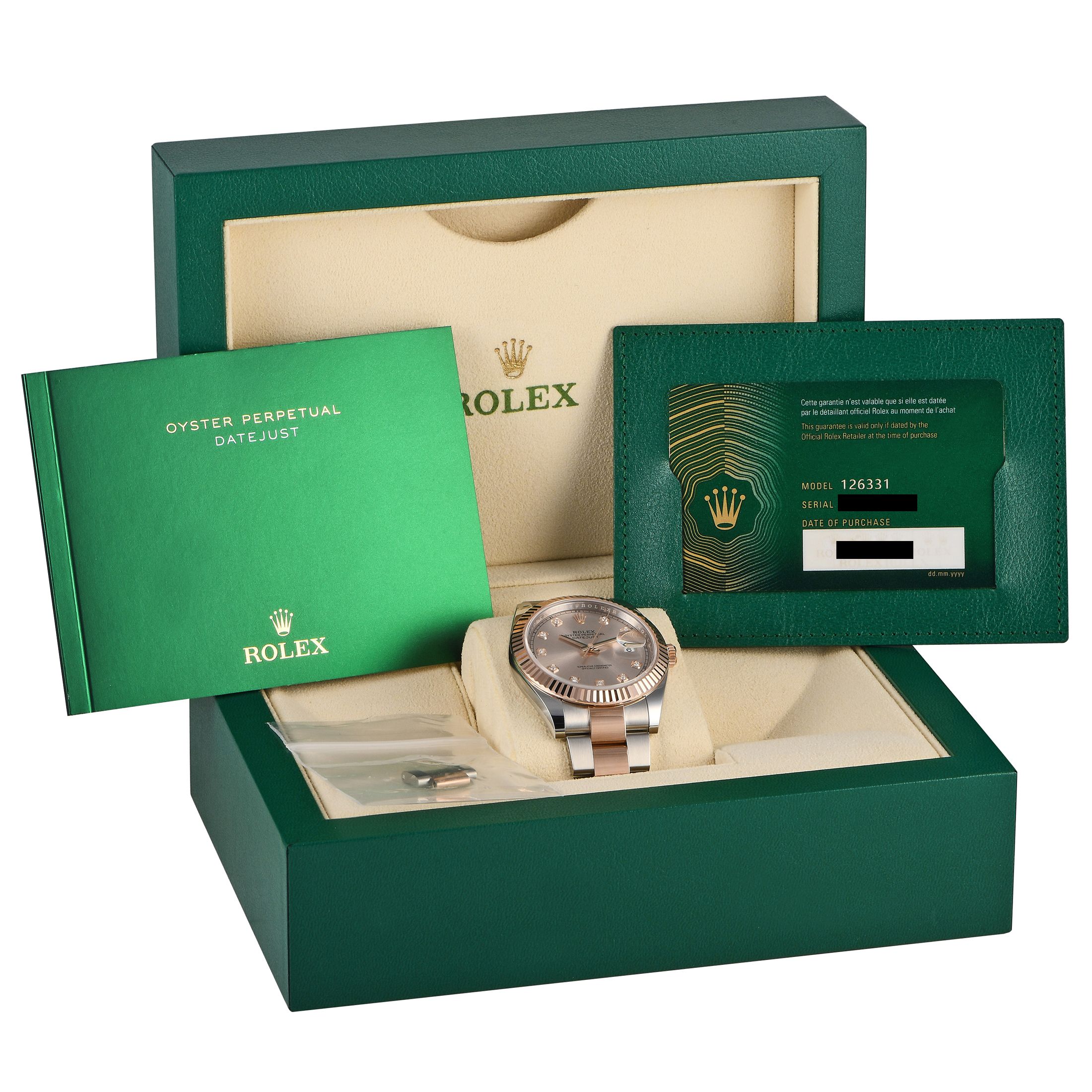 Rolex Datejust 41 Sundust Diamond Dial Watch 126331