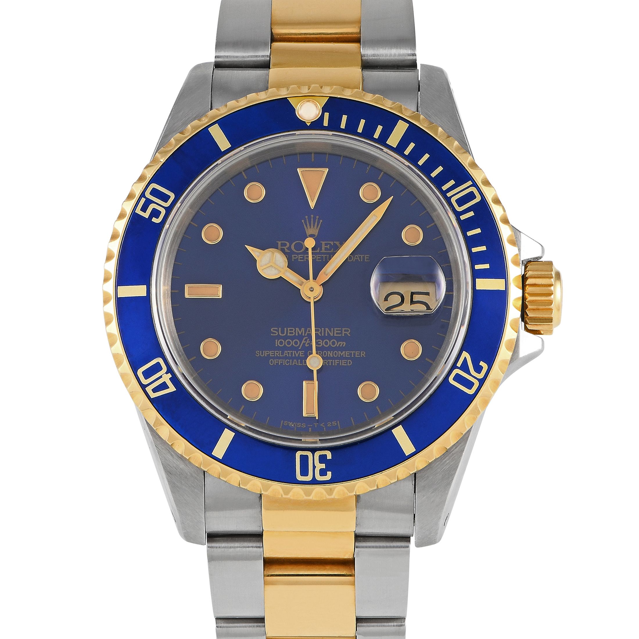 Rolex Submariner Blue Dial Watch 16613