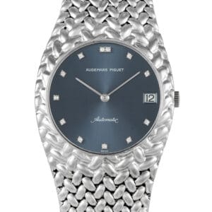 Audemars Piguet Cobra Double Blue Double Diamond Dial 18K White Gold Watch 5403