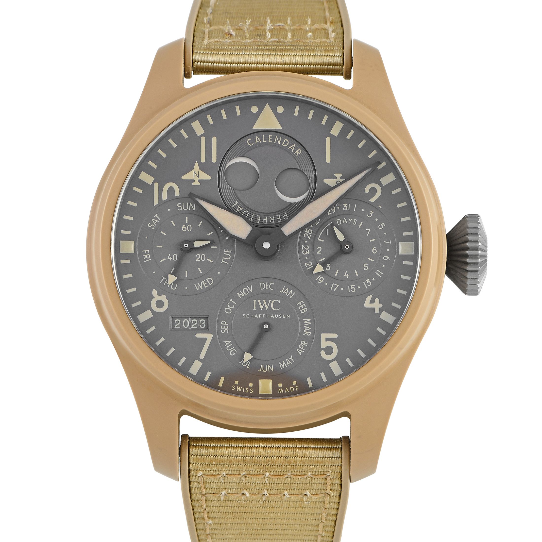 IWC Big Pilot's Perpetual Calendar Top Gun Mojave Desert Watch IW503004