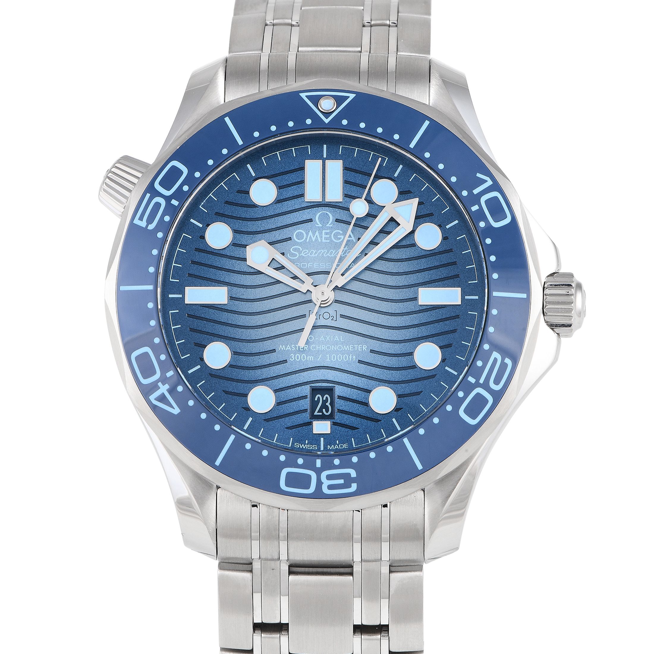 Omega Seamaster Diver Summer Blue Dial Watch 210.30.42.20.03.003