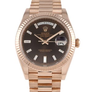 Rolex Day-Date 40 Diamond Chocolate Dial Watch 228235