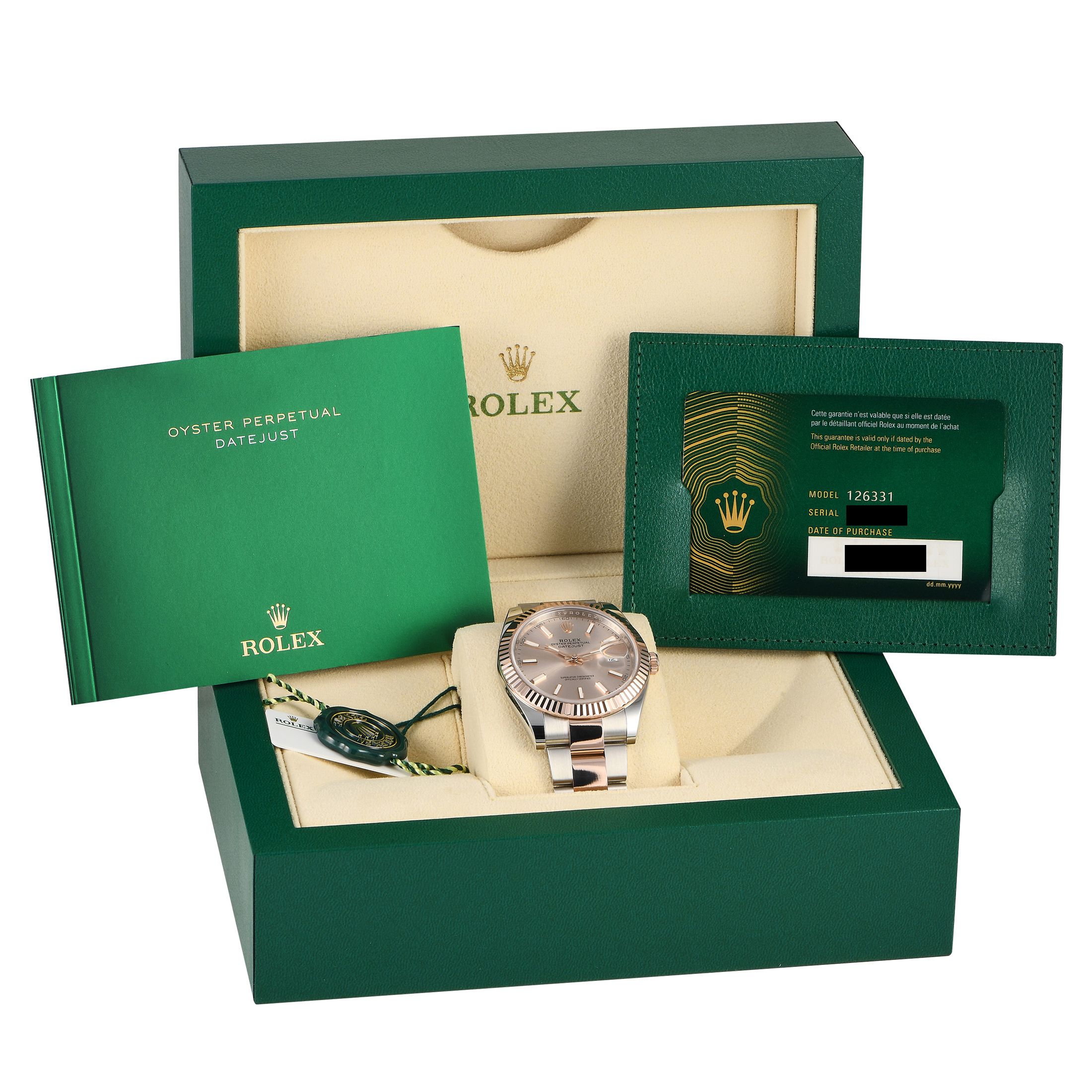 Rolex Datejust 41 Sundust Dial Watch 126331-0009