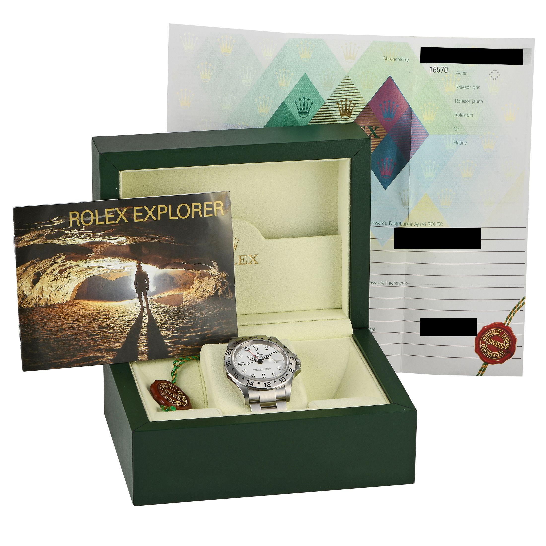 Rolex Explorer White Dial Watch 16570